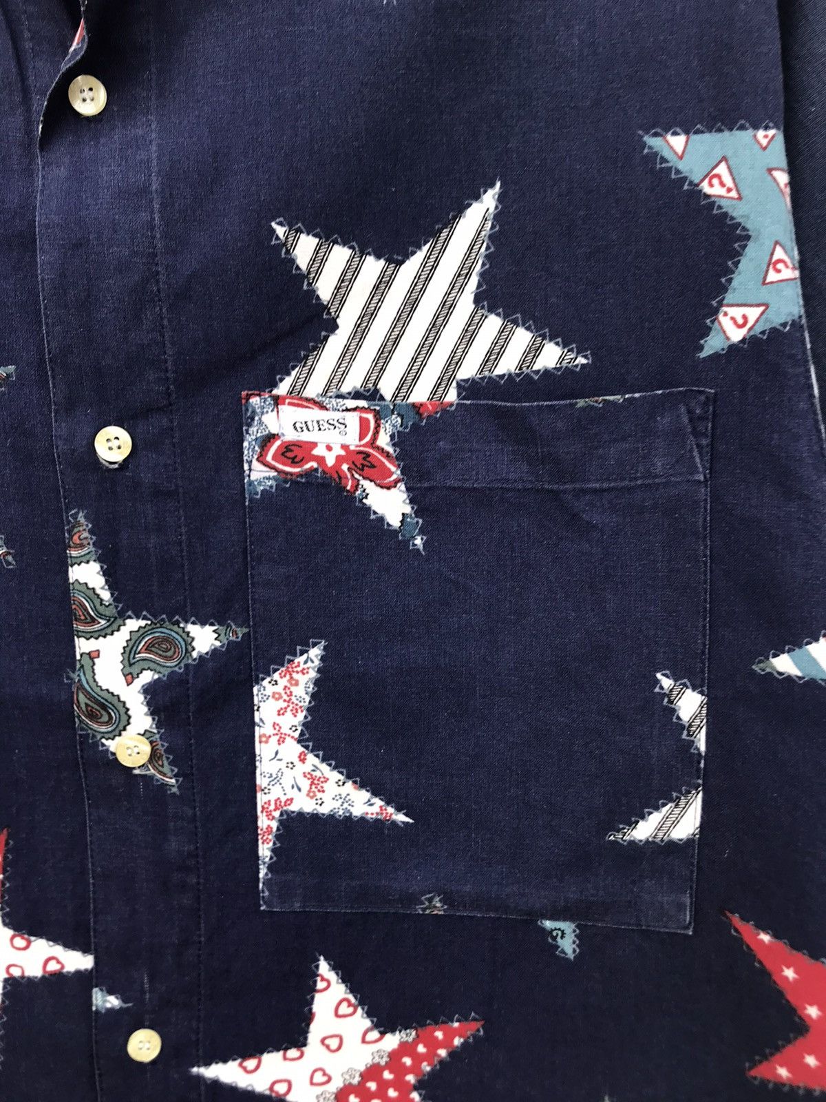 Guess Vintage Guess Rare Design Hawaiian Shirt Size US S / EU 44-46 / 1 - 4 Thumbnail