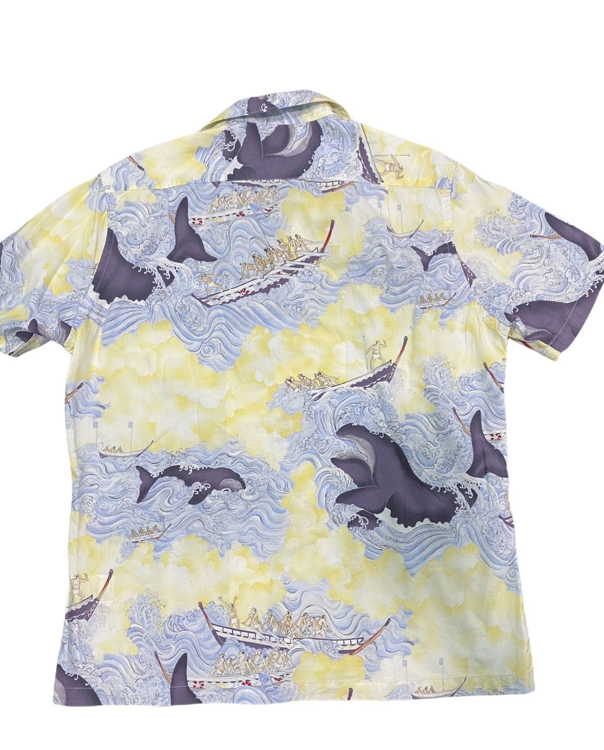 Takeo Kikuchi Vtg SUMO dragon boat Hawaiian rayon Size US L / EU 52-54 / 3 - 9 Thumbnail