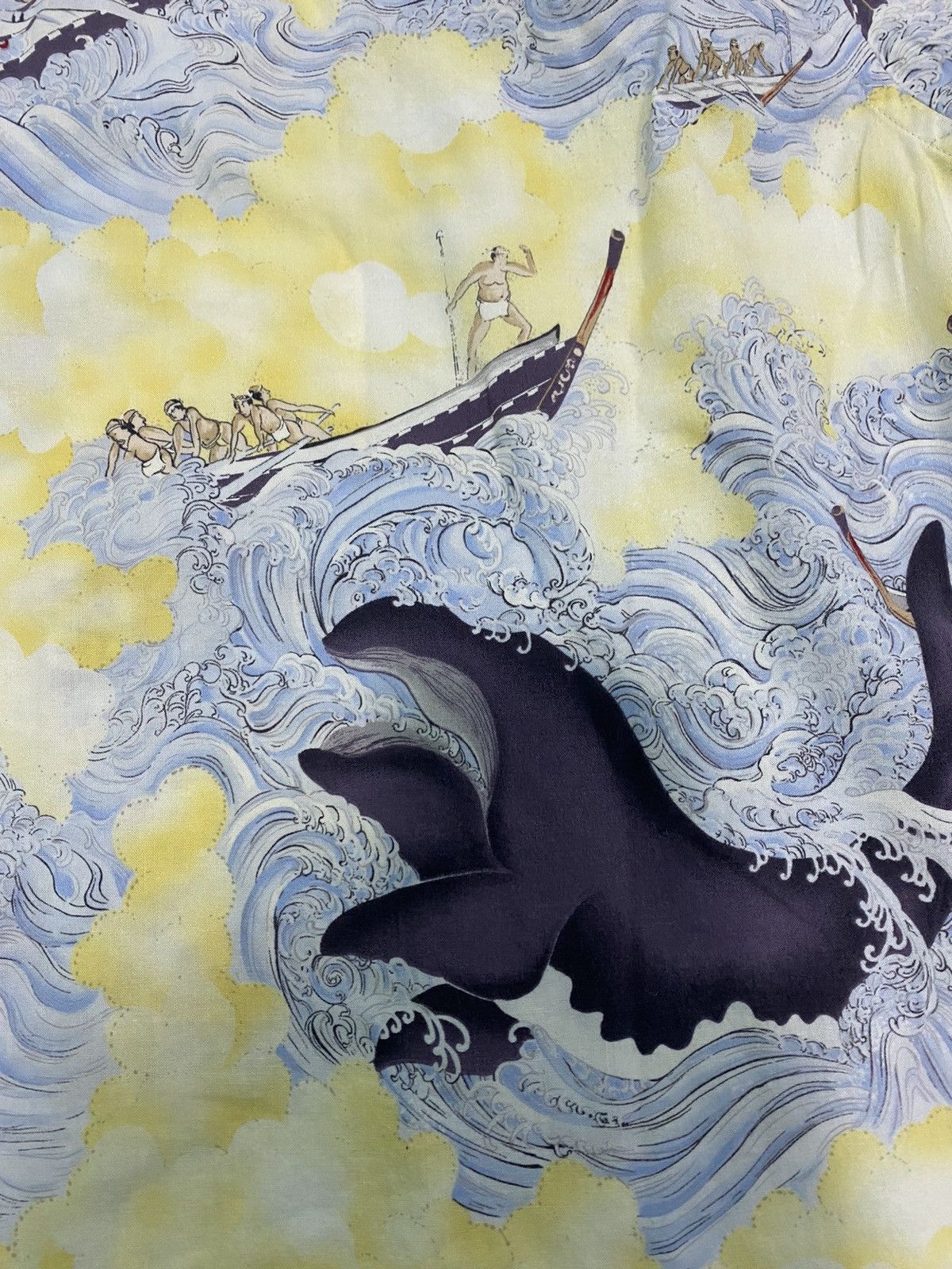 Takeo Kikuchi Vtg SUMO dragon boat Hawaiian rayon Size US L / EU 52-54 / 3 - 12 Thumbnail