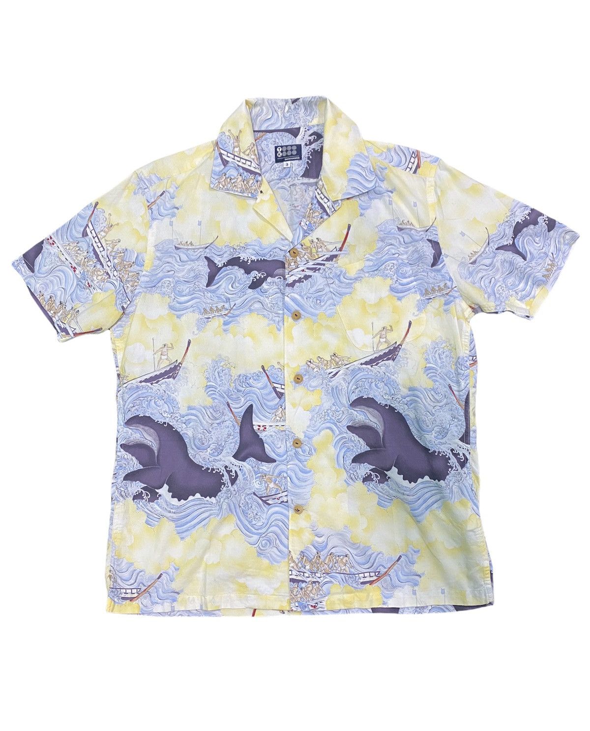 Vtg SUMO dragon boat Hawaiian rayon