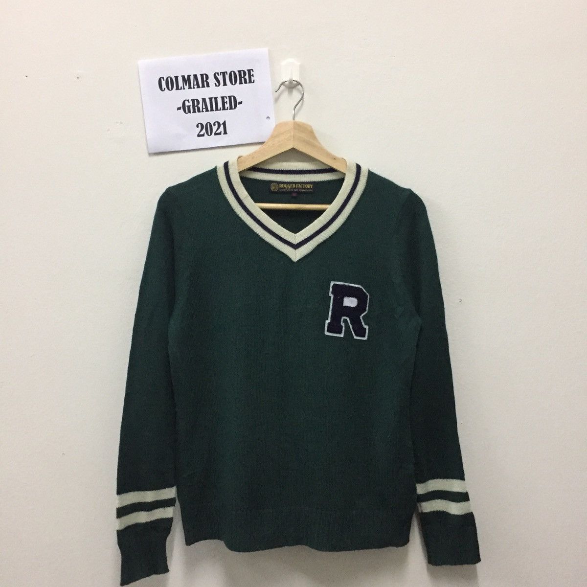Japanese Brand Vintage Rugged Factory Sweater Crew Neck Sweatshirt Size US S / EU 44-46 / 1 - 1 Thumbnail