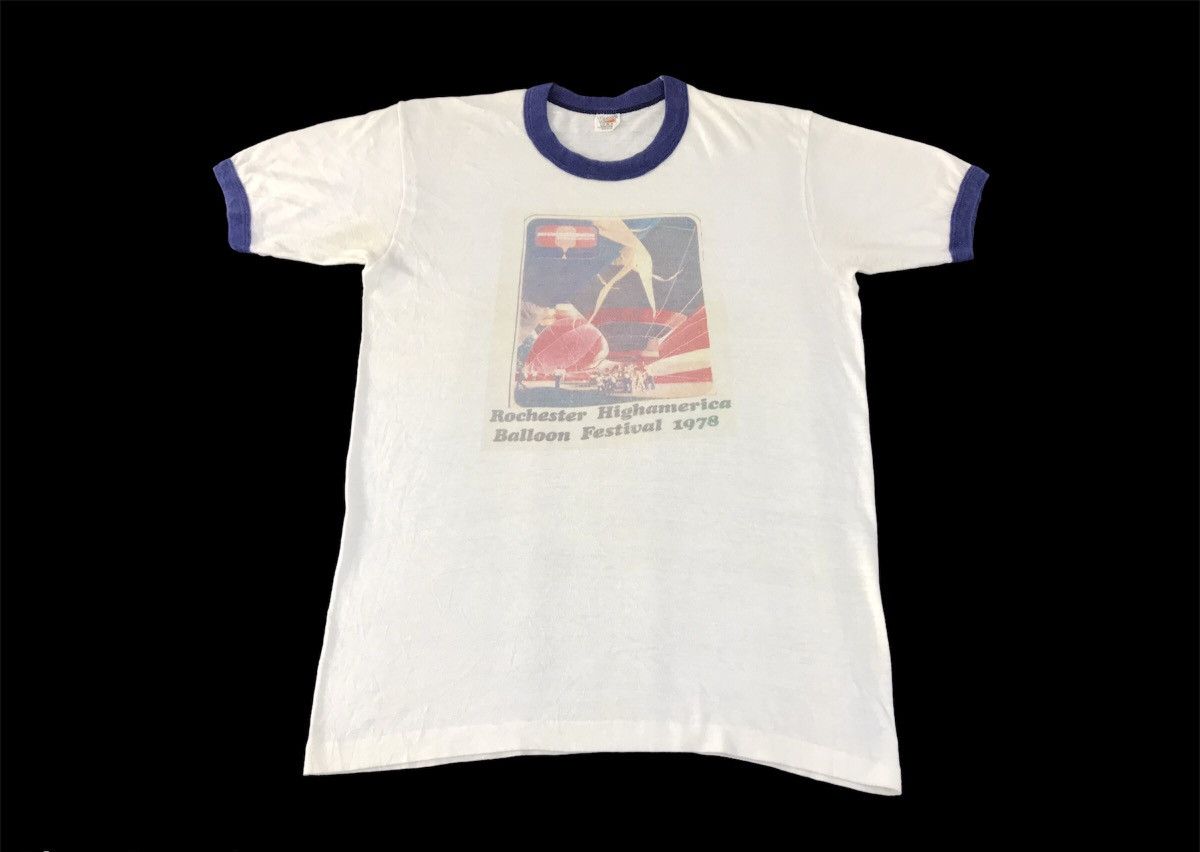 Hanes 70s Hanes Rochester Highamericana Balloon Festival 78 Ringer Size US S / EU 44-46 / 1 - 2 Thumbnail