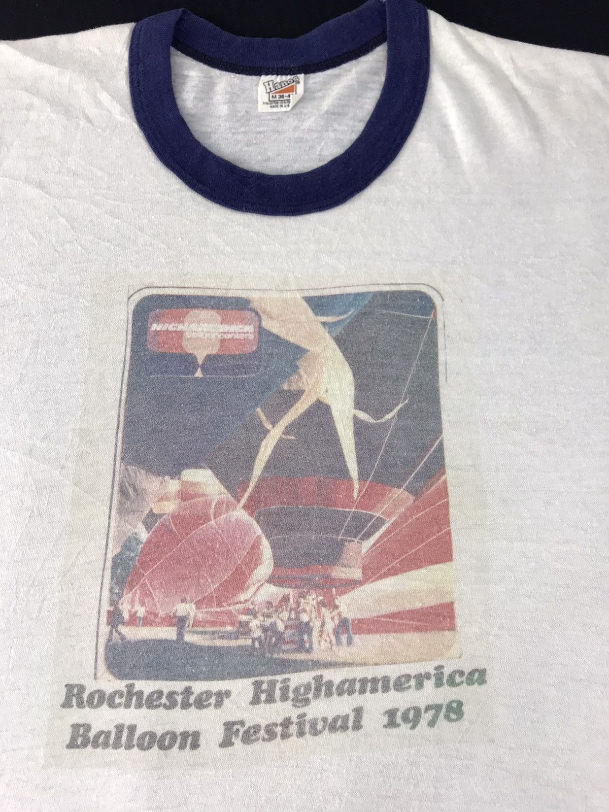 Hanes 70s Hanes Rochester Highamericana Balloon Festival 78 Ringer Size US S / EU 44-46 / 1 - 3 Thumbnail