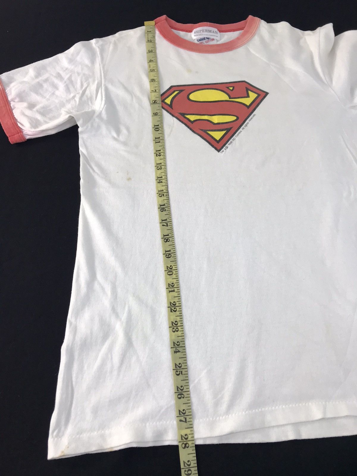 DC Comics 90s Dc Comics Superman Character Hero Big Logo Ringer Size US S / EU 44-46 / 1 - 8 Thumbnail