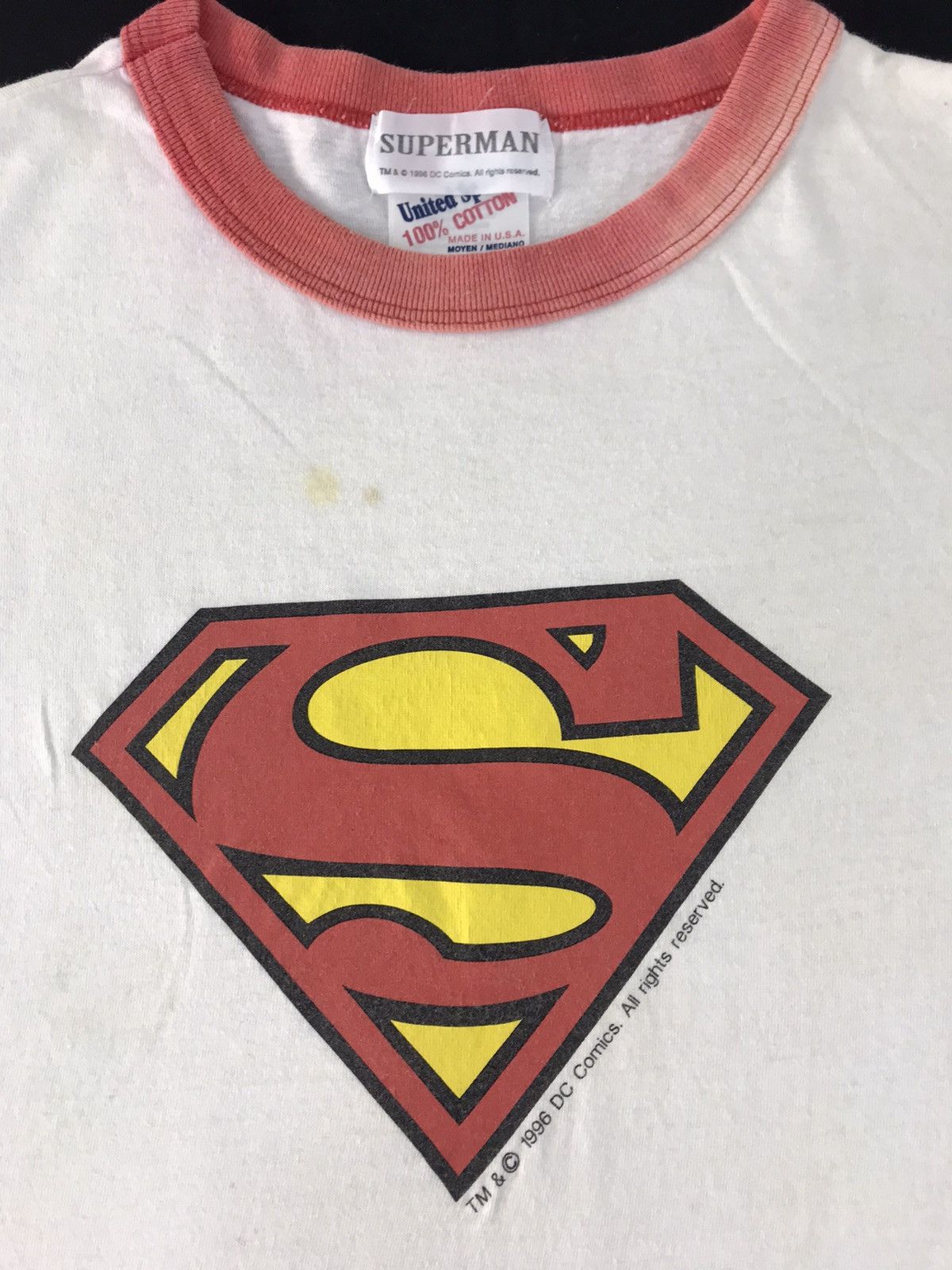 DC Comics 90s Dc Comics Superman Character Hero Big Logo Ringer Size US S / EU 44-46 / 1 - 3 Thumbnail