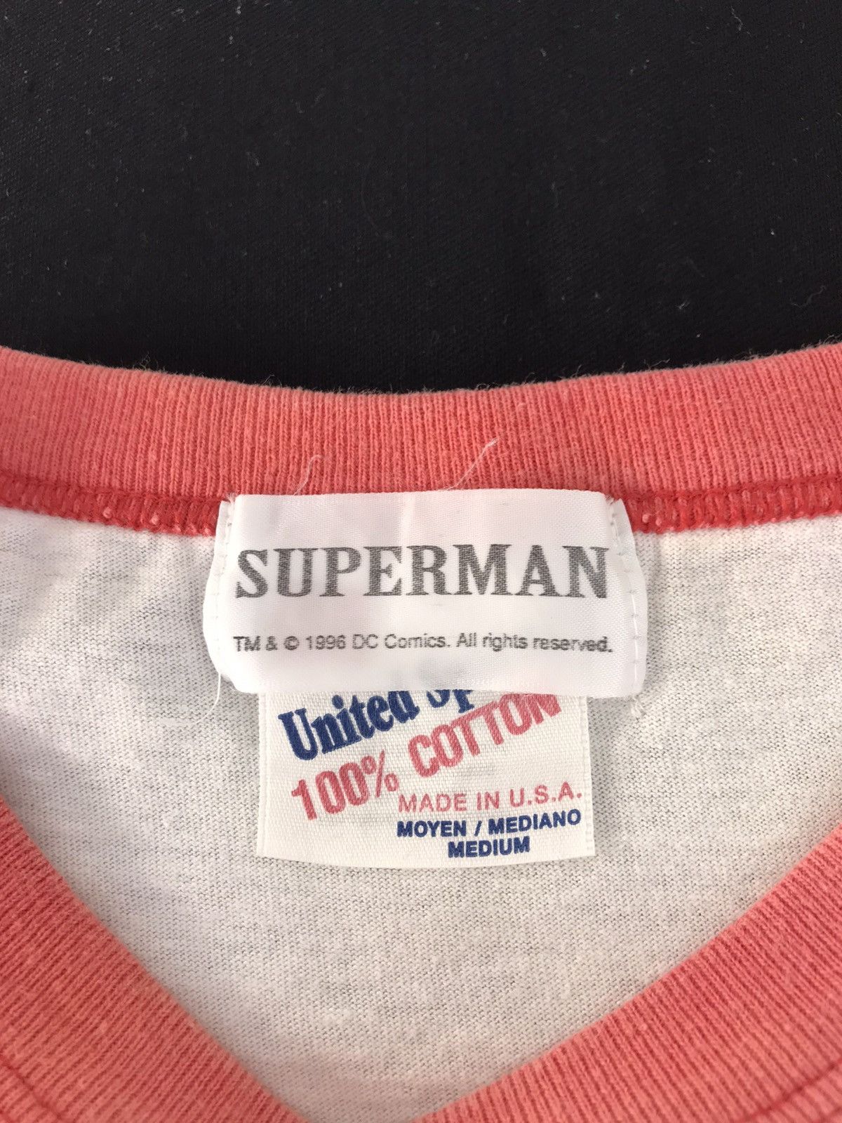 DC Comics 90s Dc Comics Superman Character Hero Big Logo Ringer Size US S / EU 44-46 / 1 - 4 Thumbnail