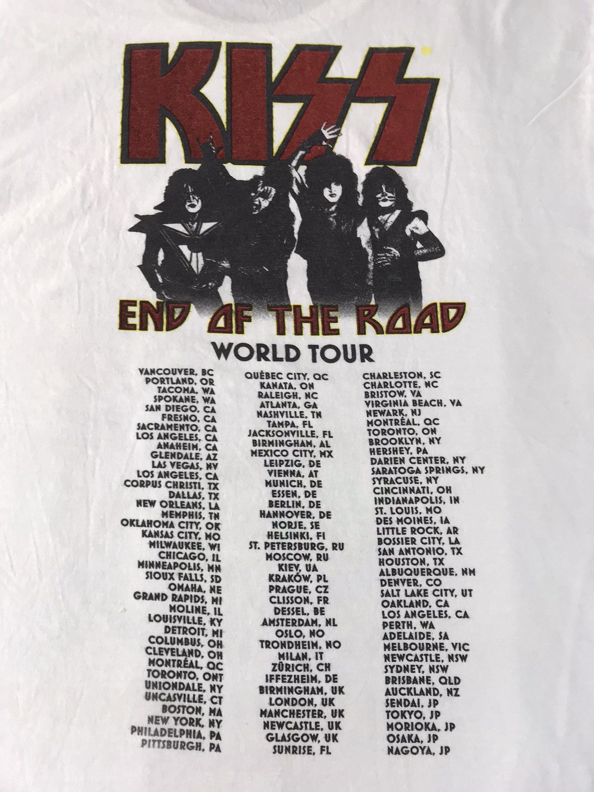 Band Tees Kiss End Of The Road World Tour American Rock Band Tee Size US XL / EU 56 / 4 - 5 Thumbnail