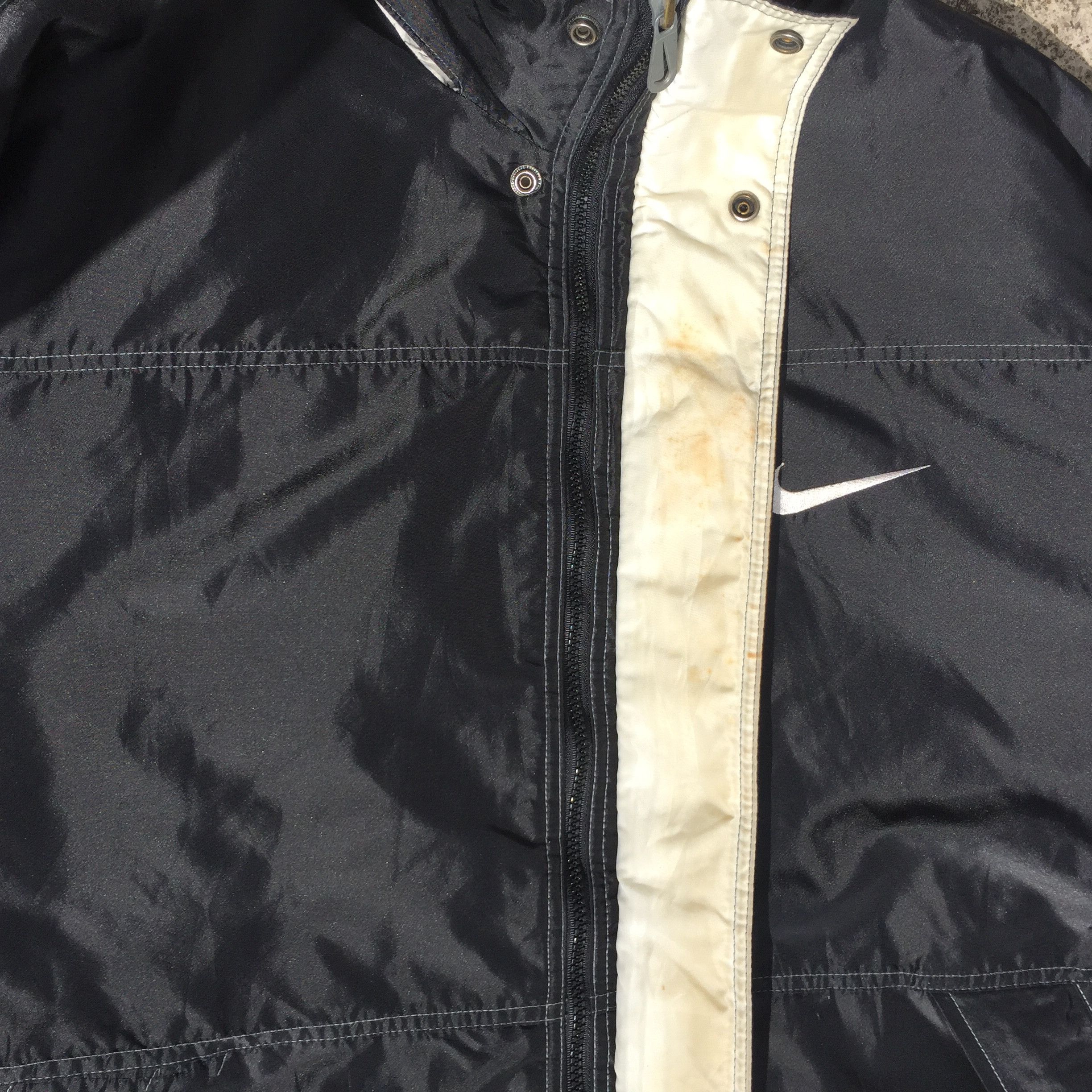 Nike Vintage NIKE Black Spell Out Oversized Jacket Size US XXL / EU 58 / 5 - 10 Thumbnail
