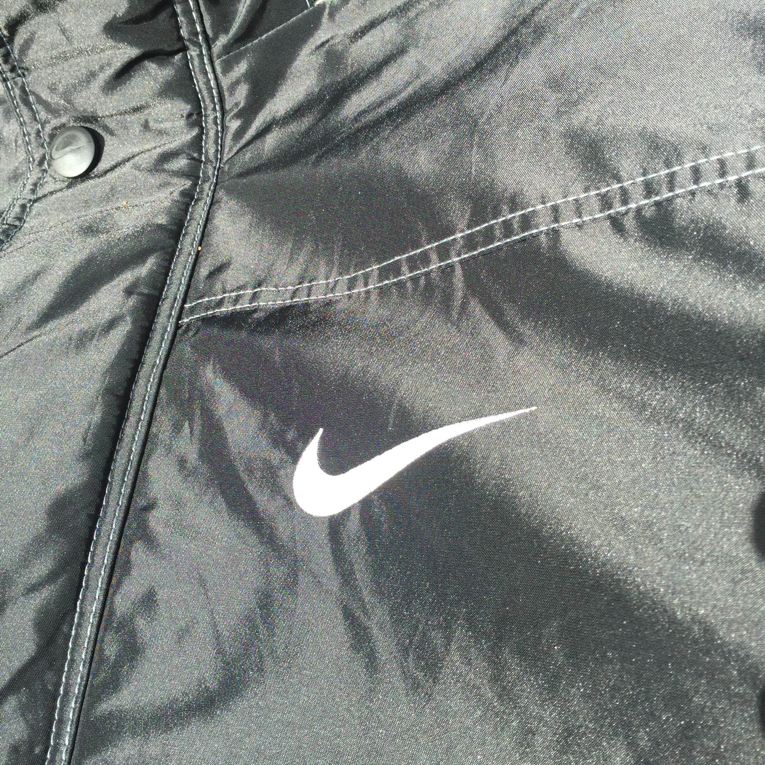 Nike Vintage NIKE Black Spell Out Oversized Jacket Size US XXL / EU 58 / 5 - 7 Thumbnail