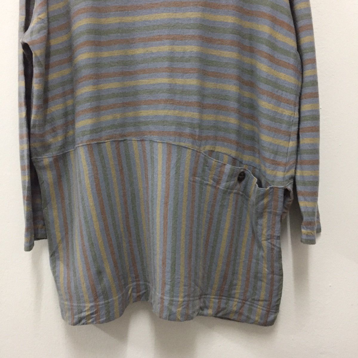 Hai Sporting Gear Issey Miyake Hai Sporting Gear Long Sleeve Striped T-shirt Size US XL / EU 56 / 4 - 3 Thumbnail