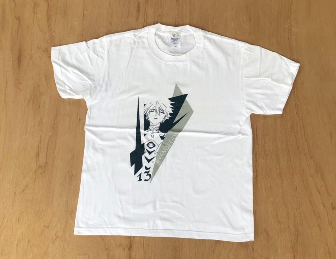 image of Anima x Vintage Tee Japan Anime Cospa Series B13 Evangelion in White, Men's (Size Small)