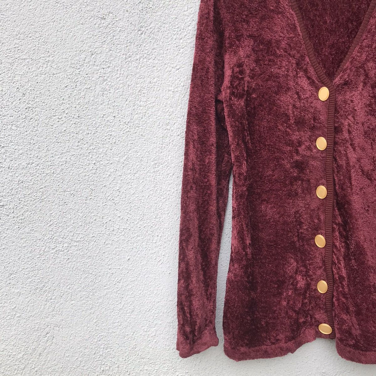 Christian Dior Monsieur Vintage Christian Dior Knit Fleece Velvet Cardigan Sweater Size US M / EU 48-50 / 2 - 4 Thumbnail