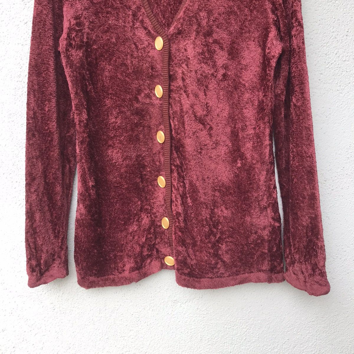 Christian Dior Monsieur Vintage Christian Dior Knit Fleece Velvet Cardigan Sweater Size US M / EU 48-50 / 2 - 3 Thumbnail