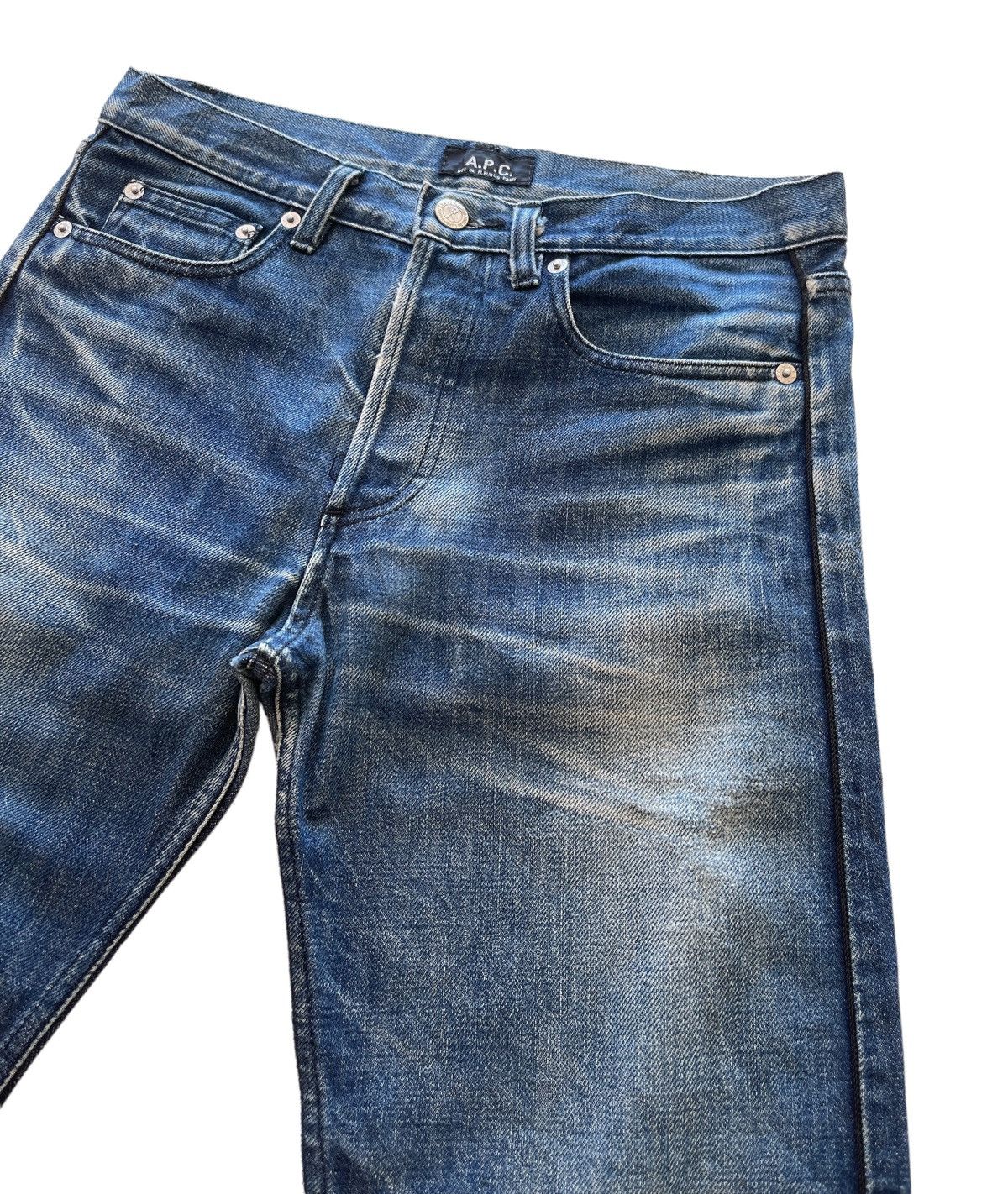 A.P.C. A.P.C Distressed Denim Size 29" - 8 Thumbnail