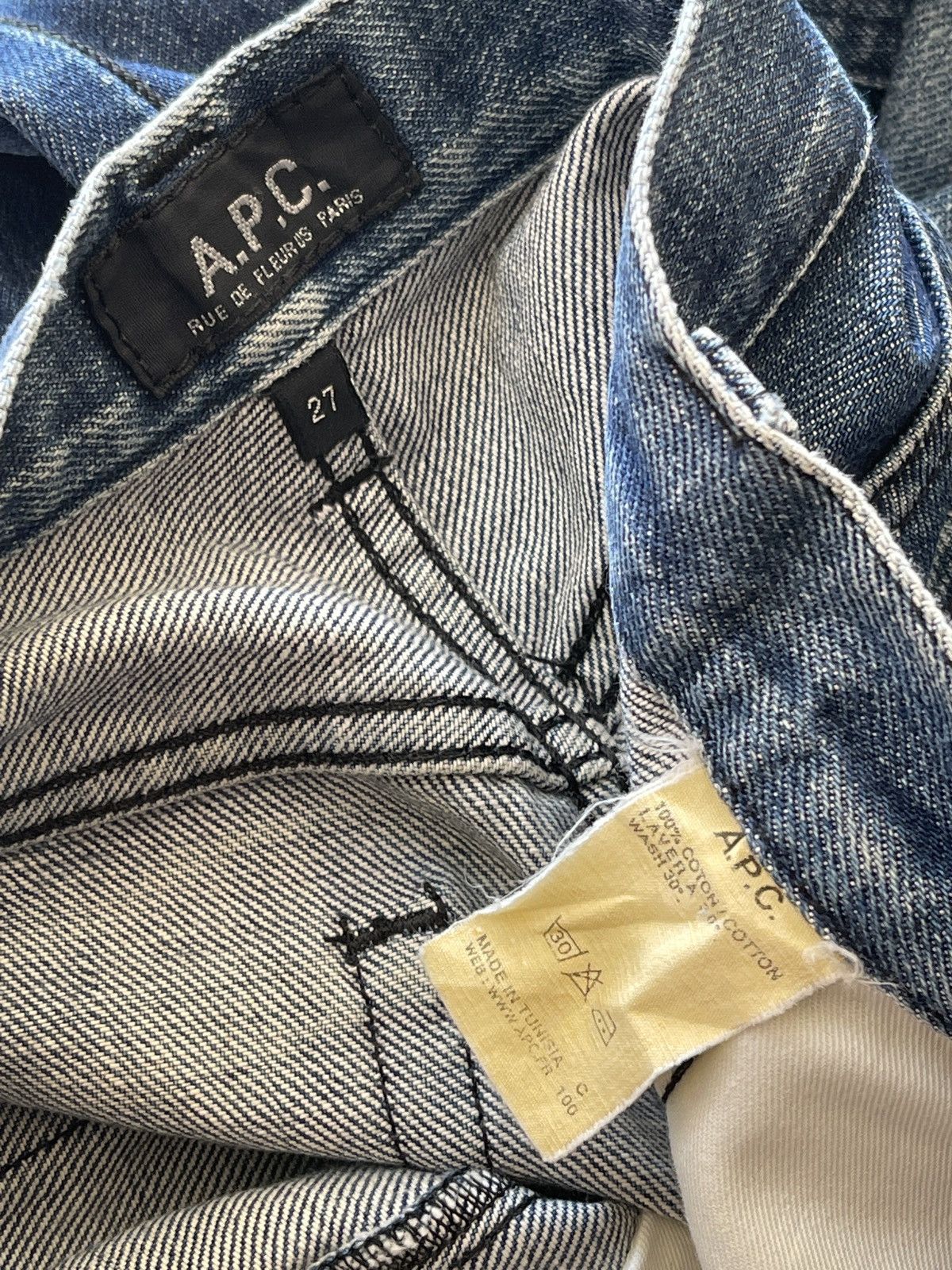 A.P.C. A.P.C Distressed Denim Size 29" - 13 Thumbnail