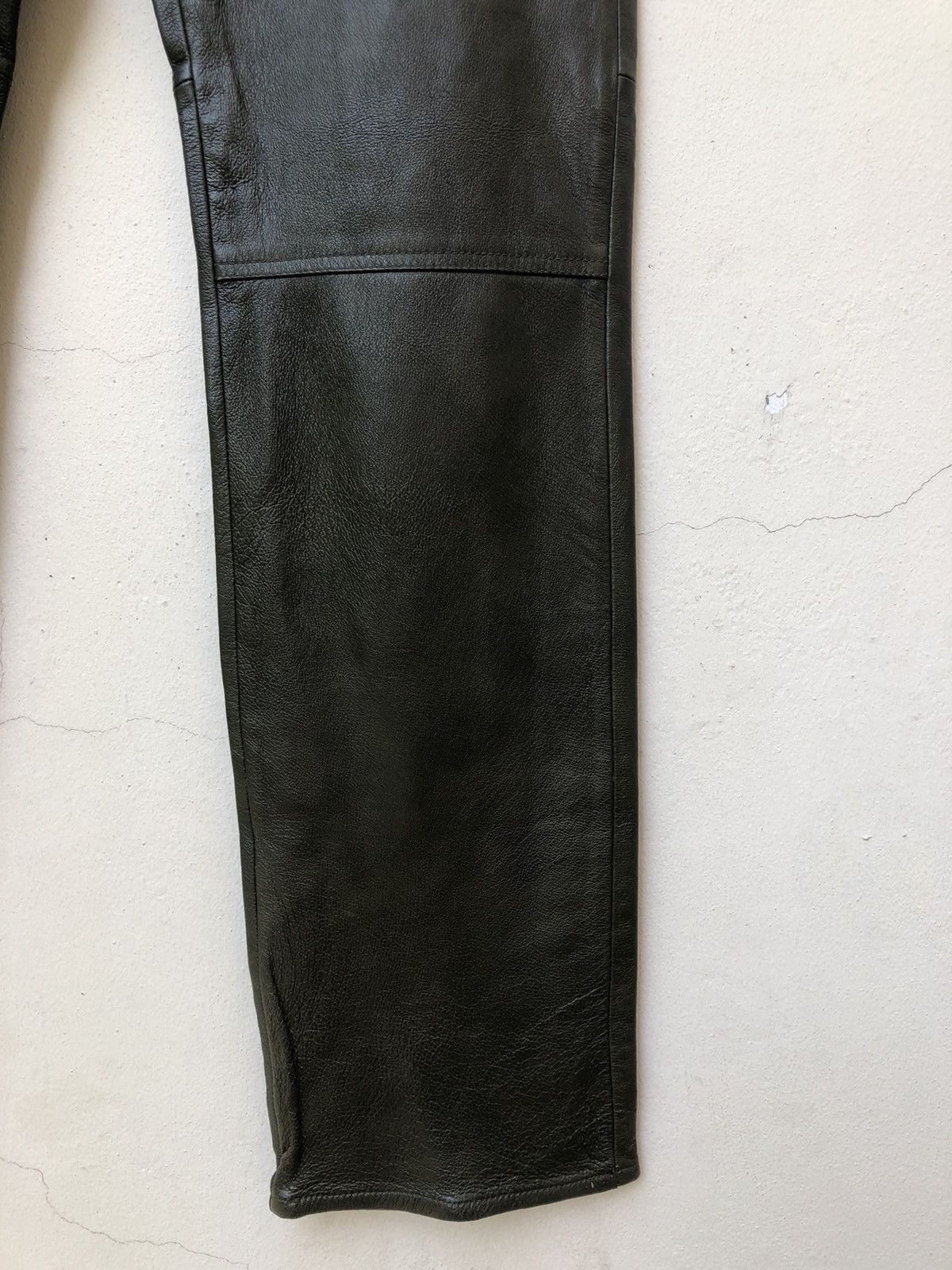 Leather PPFM Dark Green Leather Pant Size US 29 - 11 Thumbnail