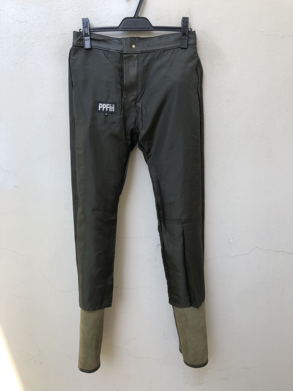 Leather PPFM Dark Green Leather Pant Size US 29 - 20 Thumbnail