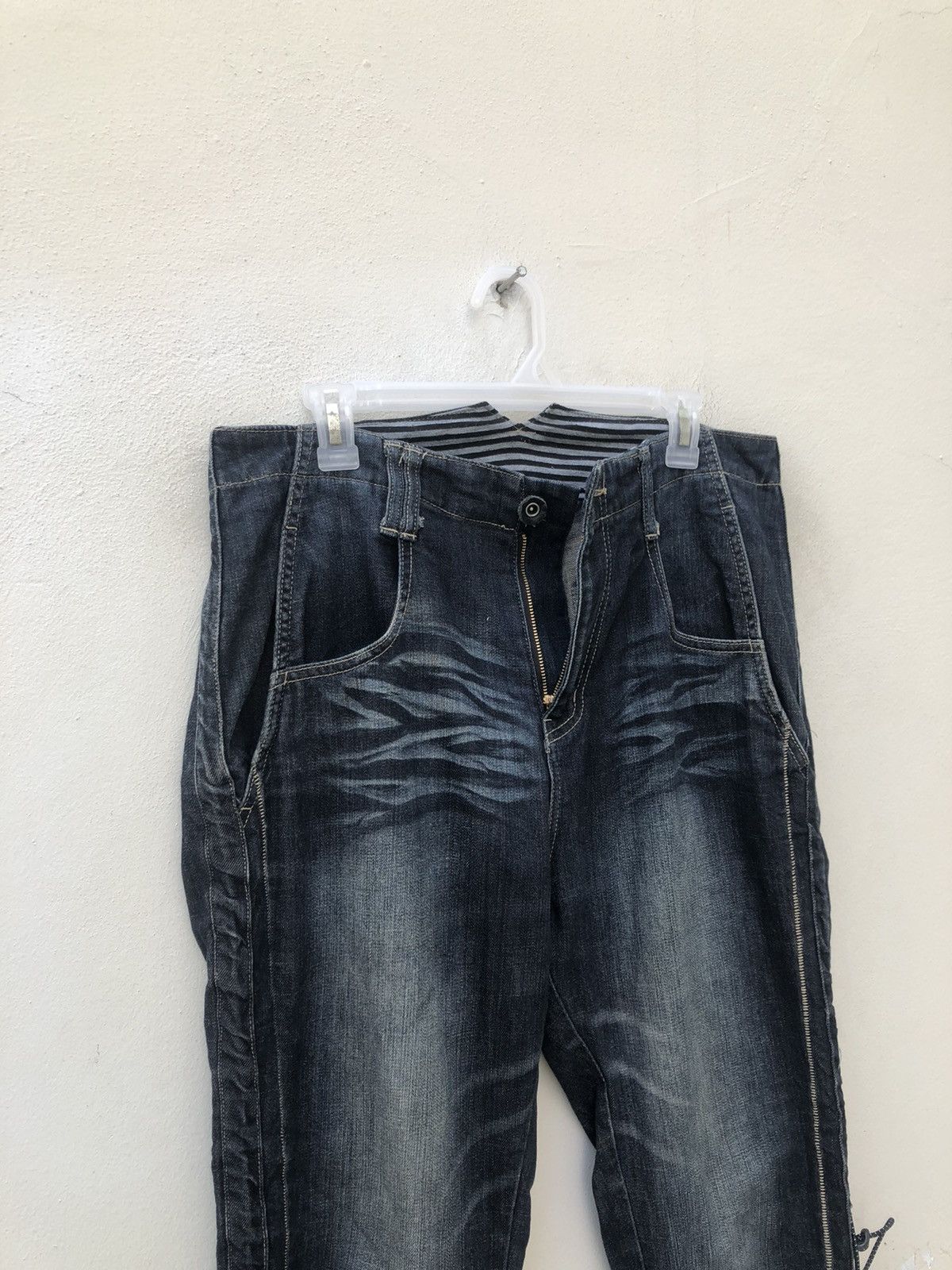 PPFM PPFM " DESTRUCT" Adjustable Leg Stretchable Denim Pant Size US 32 / EU 48 - 5 Thumbnail