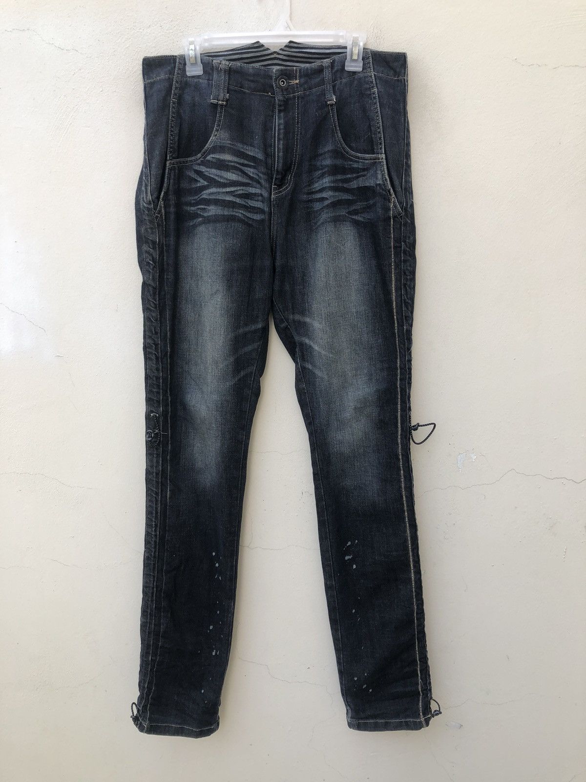 PPFM PPFM " DESTRUCT" Adjustable Leg Stretchable Denim Pant Size US 32 / EU 48 - 1 Thumbnail