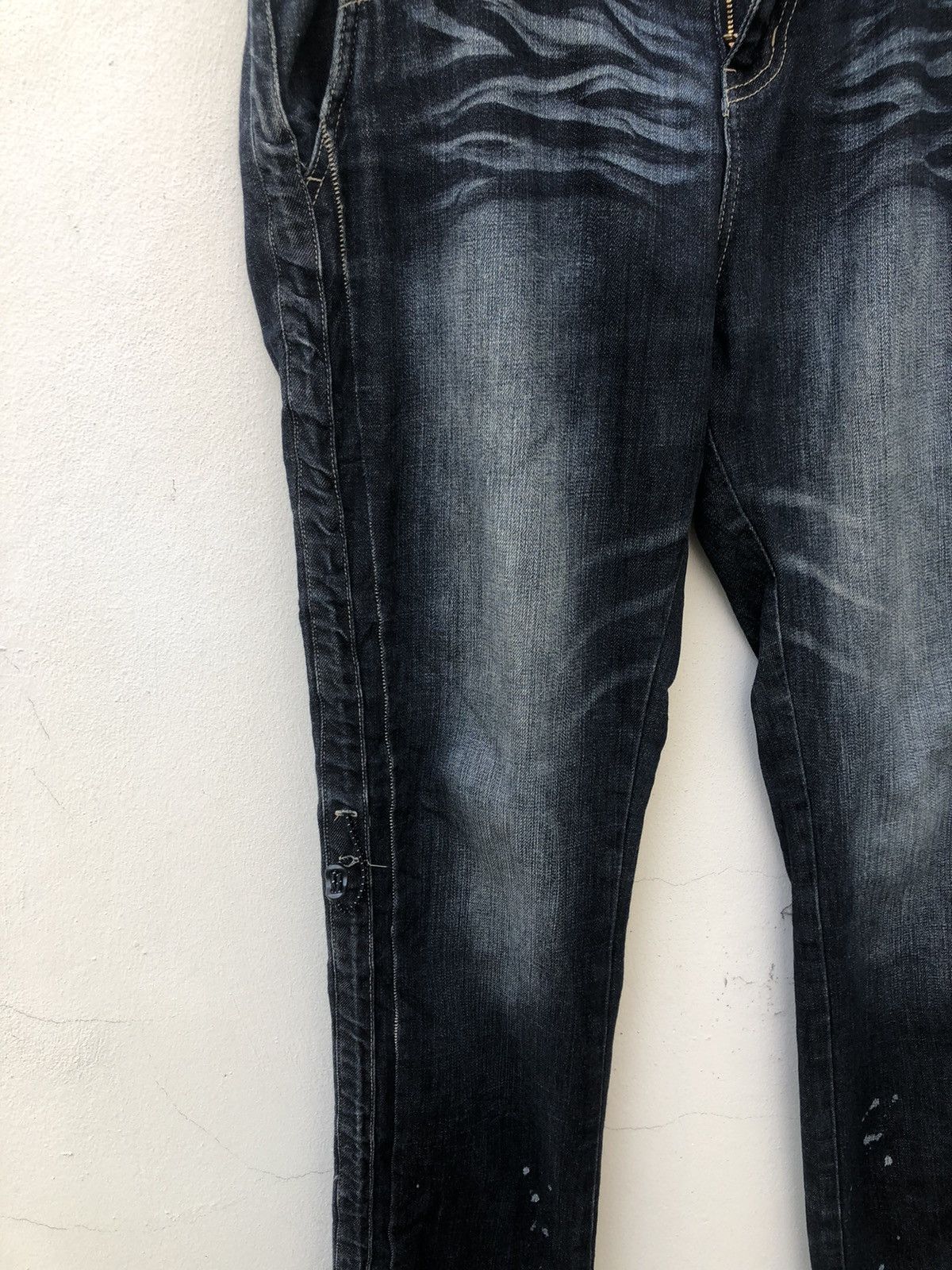 PPFM PPFM " DESTRUCT" Adjustable Leg Stretchable Denim Pant Size US 32 / EU 48 - 6 Thumbnail