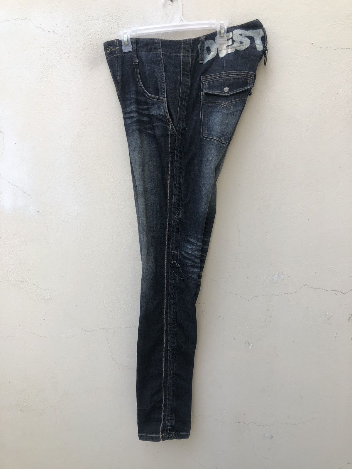 PPFM PPFM " DESTRUCT" Adjustable Leg Stretchable Denim Pant Size US 32 / EU 48 - 17 Thumbnail