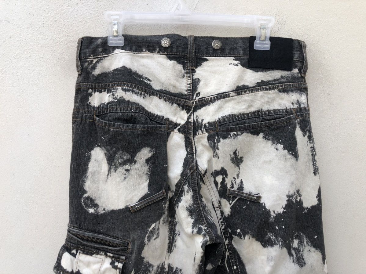 Vintage PPFM Drawstring Hem Multi Pocket Bleached Cargo Denim Pant Size US 32 / EU 48 - 12 Thumbnail