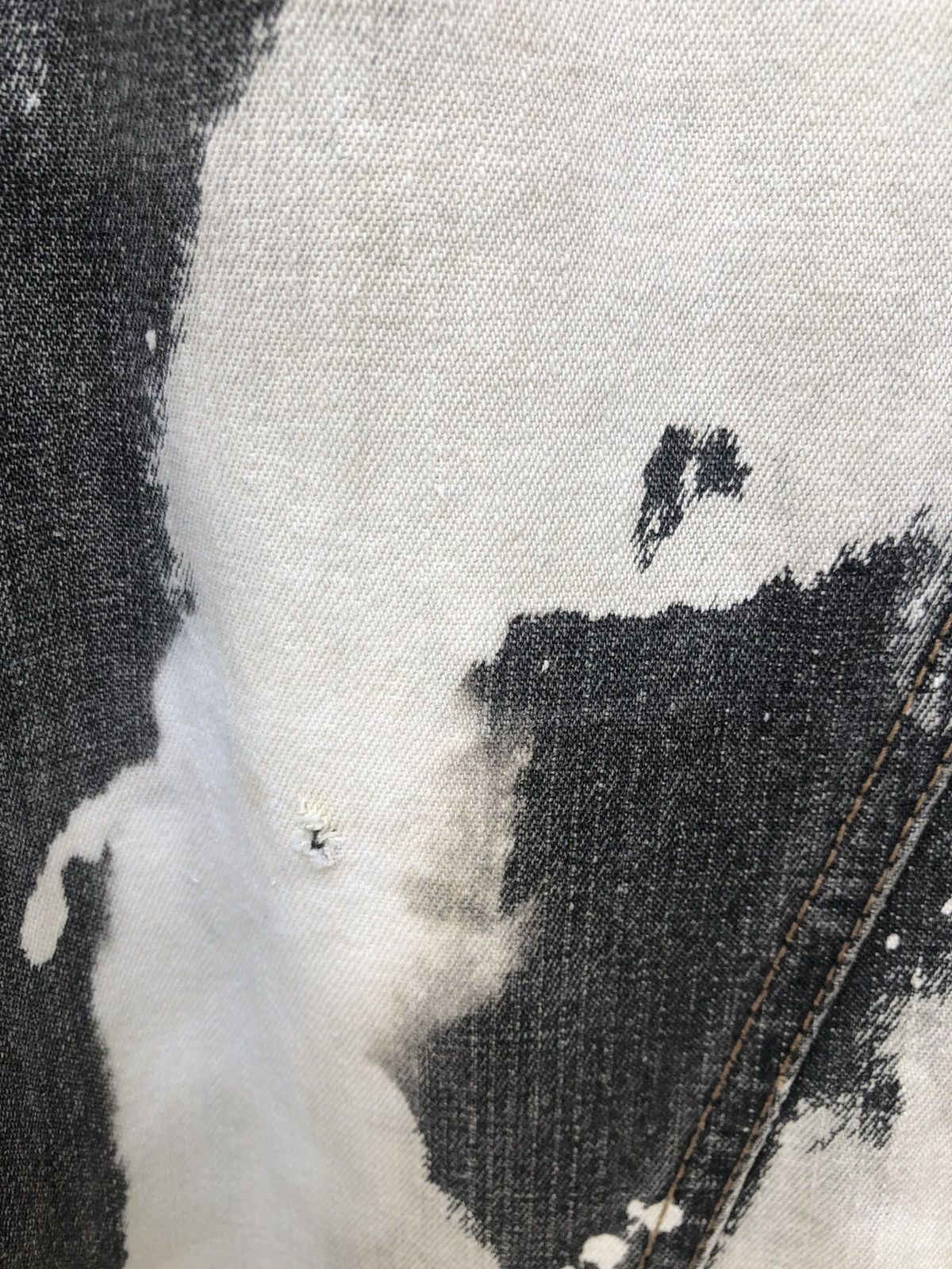 Vintage PPFM Drawstring Hem Multi Pocket Bleached Cargo Denim Pant Size US 32 / EU 48 - 4 Thumbnail