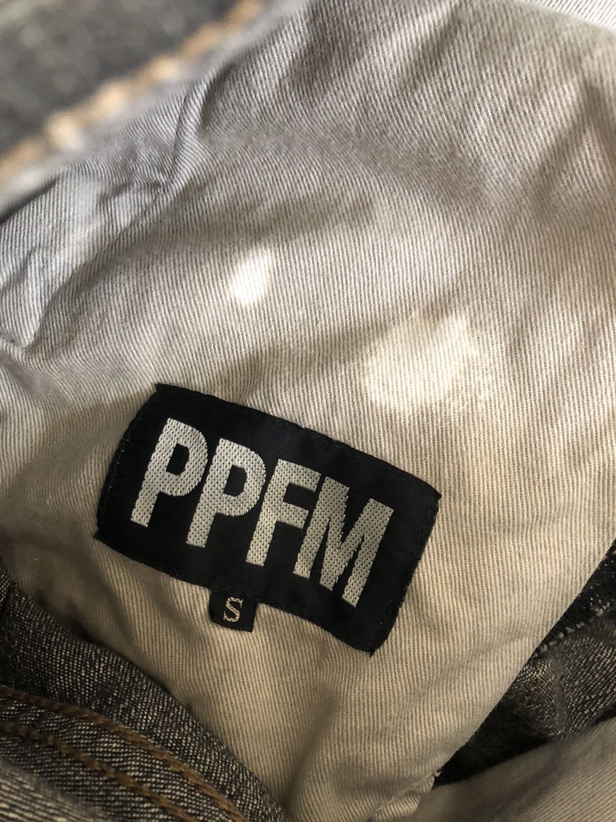 Vintage PPFM Drawstring Hem Multi Pocket Bleached Cargo Denim Pant Size US 32 / EU 48 - 25 Thumbnail