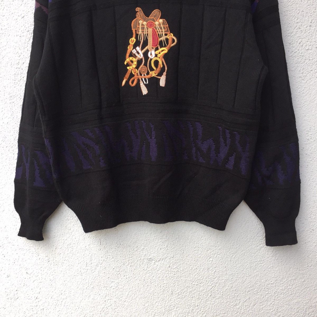 Japanese Brand Vintage P.Mauriat Paris Embroidery Jumper Knitwear Size US L / EU 52-54 / 3 - 3 Thumbnail