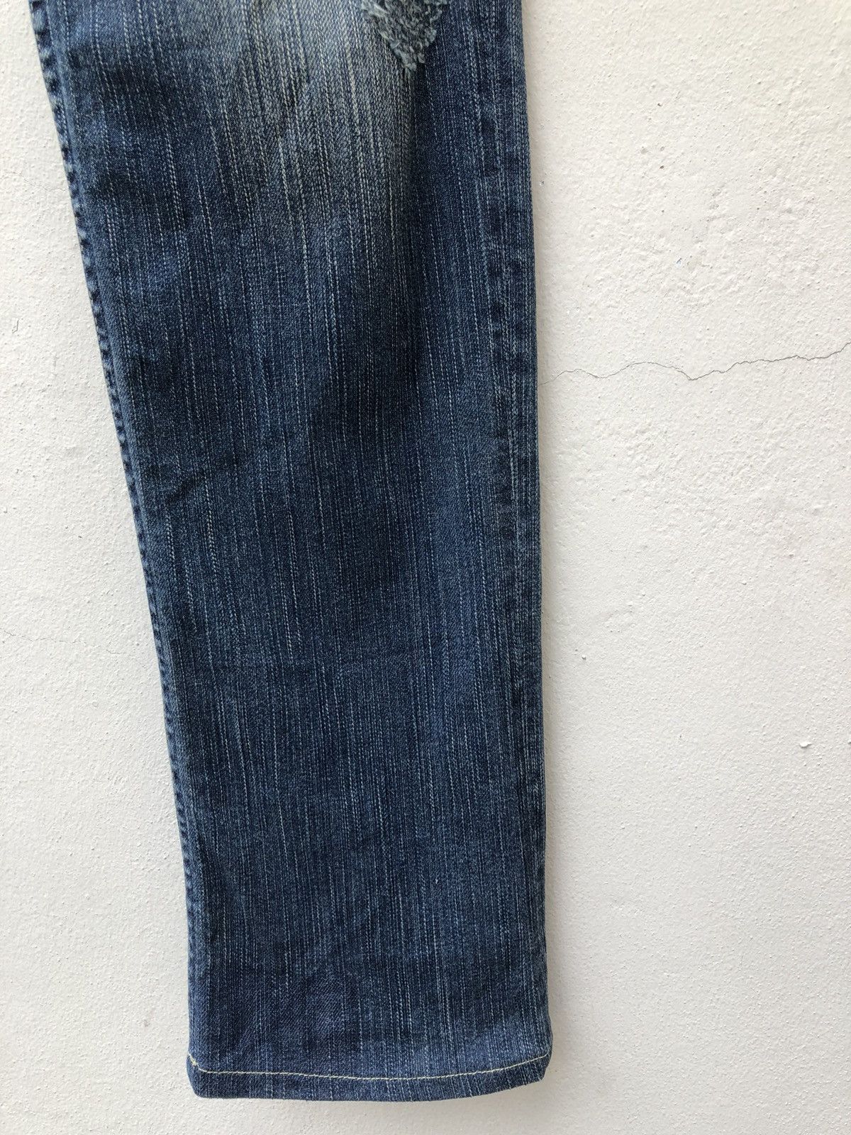 Le Grande Bleu (L.G.B.) L.G.B. Wolf Honour Rips Patchwork Stretch Denim Jeans Size US 31 - 20 Thumbnail