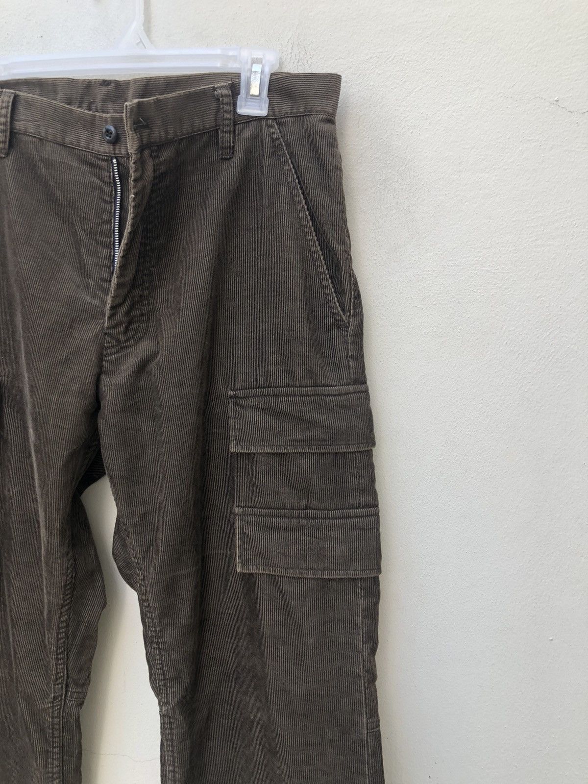 Vintage PPFM Corduroy Striped Drawstring Hem Cargo Trouser Pant Size US 32 / EU 48 - 5 Thumbnail