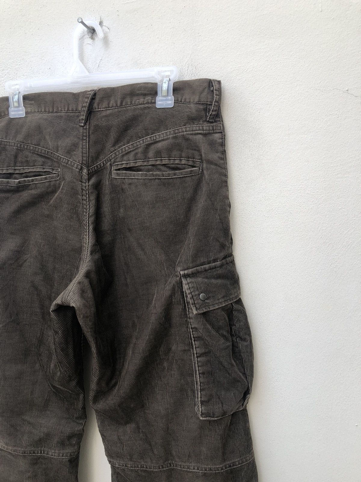 Vintage PPFM Corduroy Striped Drawstring Hem Cargo Trouser Pant Size US 32 / EU 48 - 11 Thumbnail