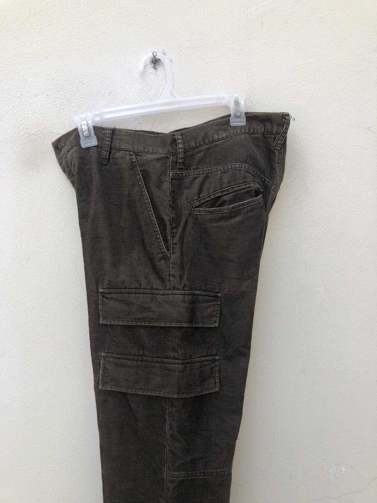 Vintage PPFM Corduroy Striped Drawstring Hem Cargo Trouser Pant Size US 32 / EU 48 - 15 Thumbnail