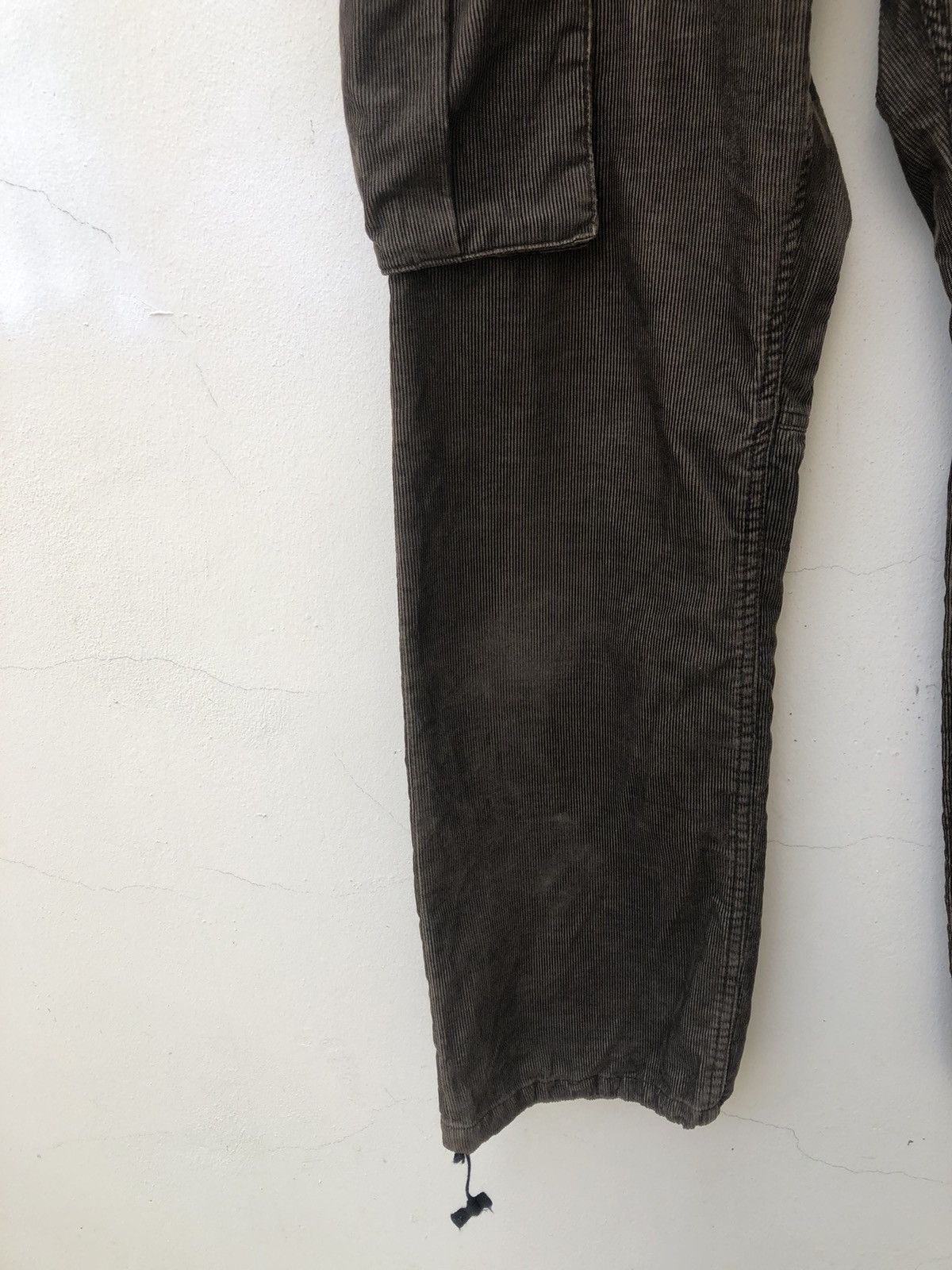Vintage PPFM Corduroy Striped Drawstring Hem Cargo Trouser Pant Size US 32 / EU 48 - 4 Thumbnail