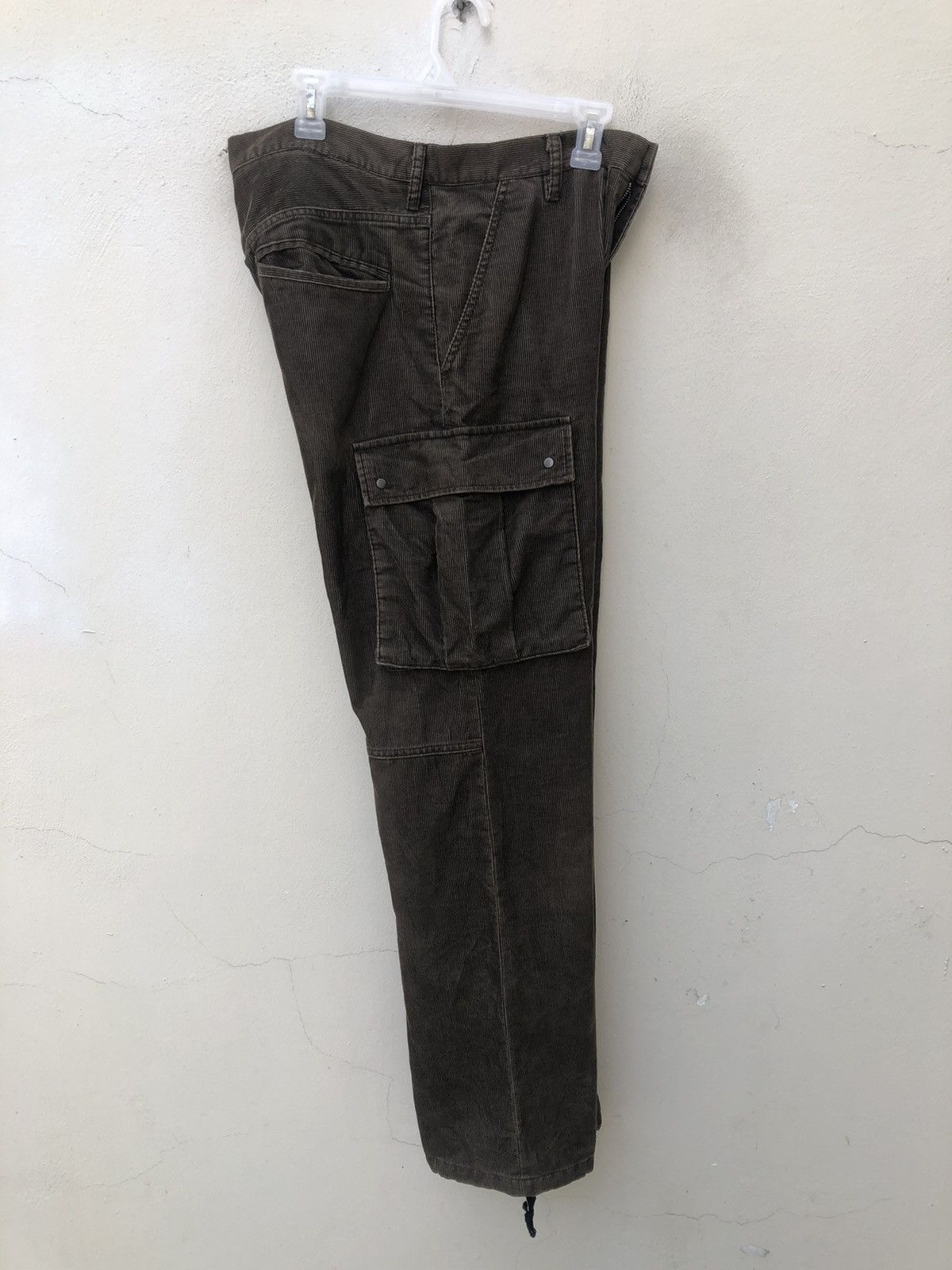 Vintage PPFM Corduroy Striped Drawstring Hem Cargo Trouser Pant Size US 32 / EU 48 - 16 Thumbnail