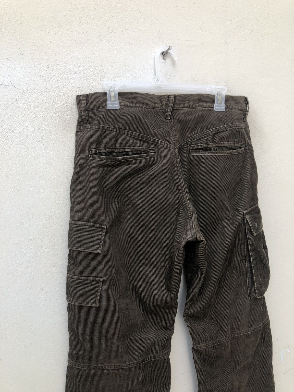 Vintage PPFM Corduroy Striped Drawstring Hem Cargo Trouser Pant Size US 32 / EU 48 - 9 Thumbnail