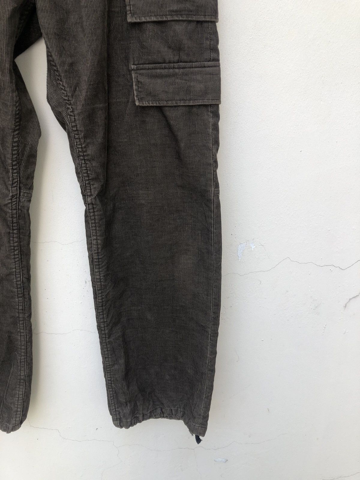 Vintage PPFM Corduroy Striped Drawstring Hem Cargo Trouser Pant Size US 32 / EU 48 - 6 Thumbnail