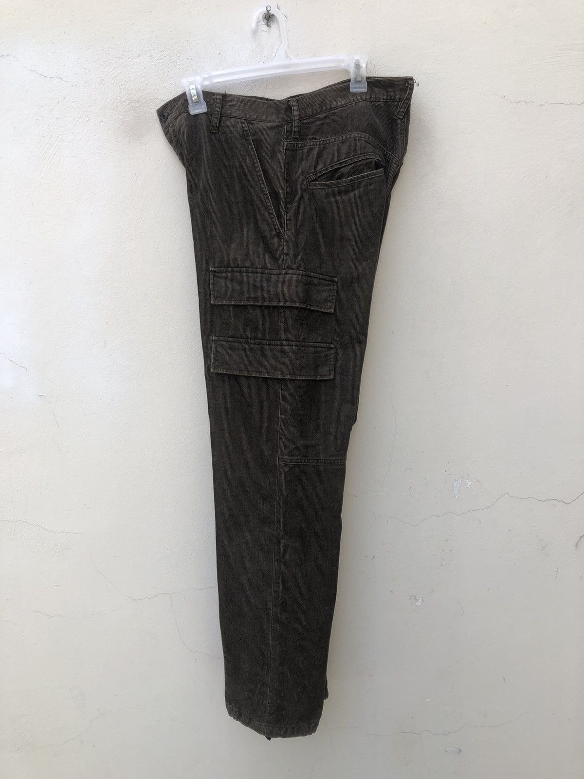 Vintage PPFM Corduroy Striped Drawstring Hem Cargo Trouser Pant Size US 32 / EU 48 - 14 Thumbnail