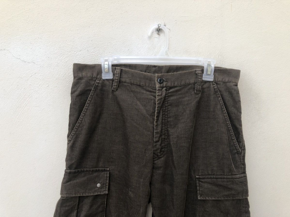 Vintage PPFM Corduroy Striped Drawstring Hem Cargo Trouser Pant Size US 32 / EU 48 - 2 Thumbnail
