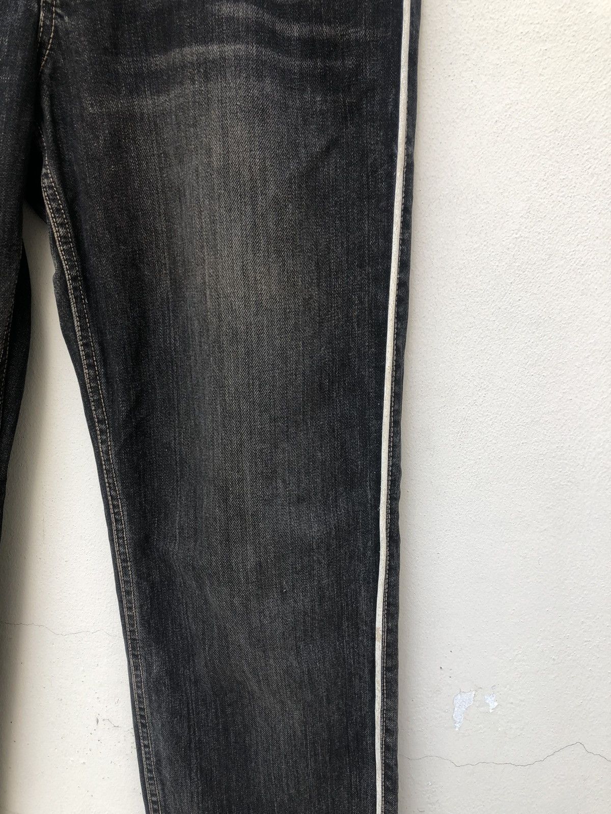 Vintage PPFM Distressed White Side Striped Denim Jeans Size US 31 - 9 Thumbnail