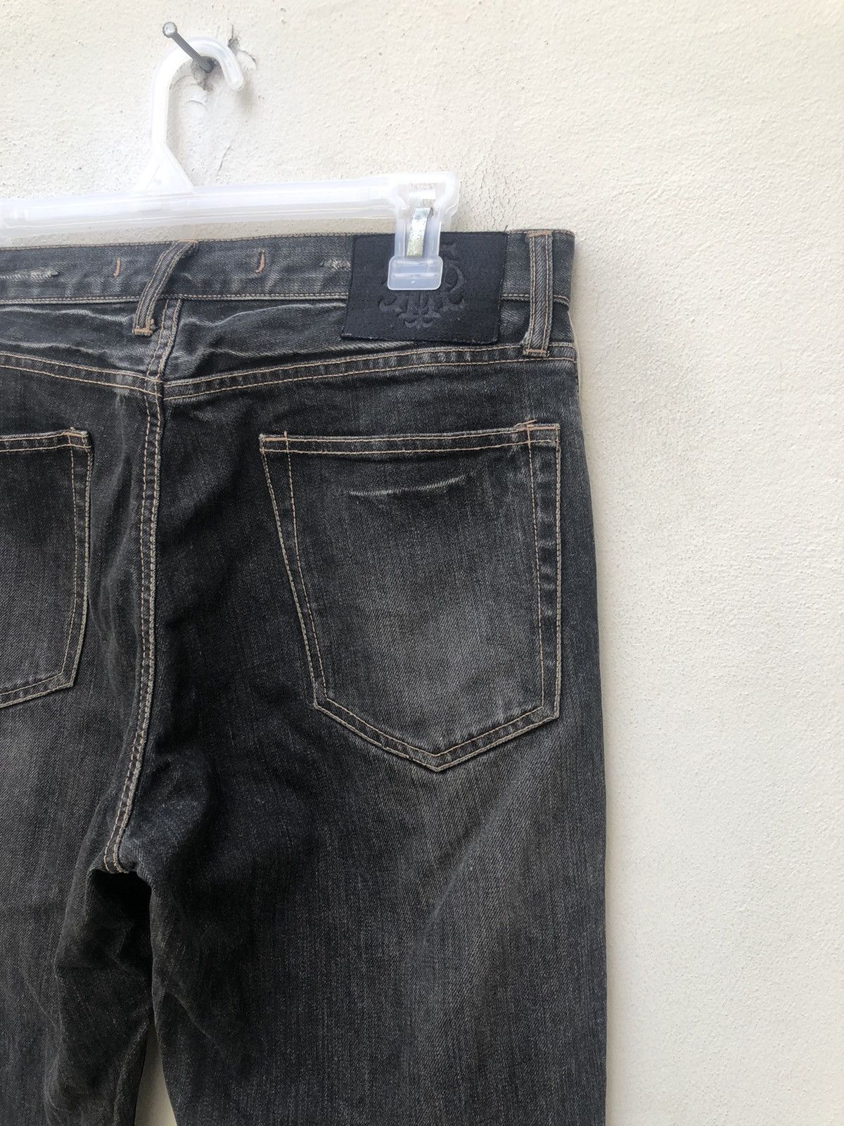 Vintage PPFM Distressed White Side Striped Denim Jeans Size US 31 - 16 Thumbnail