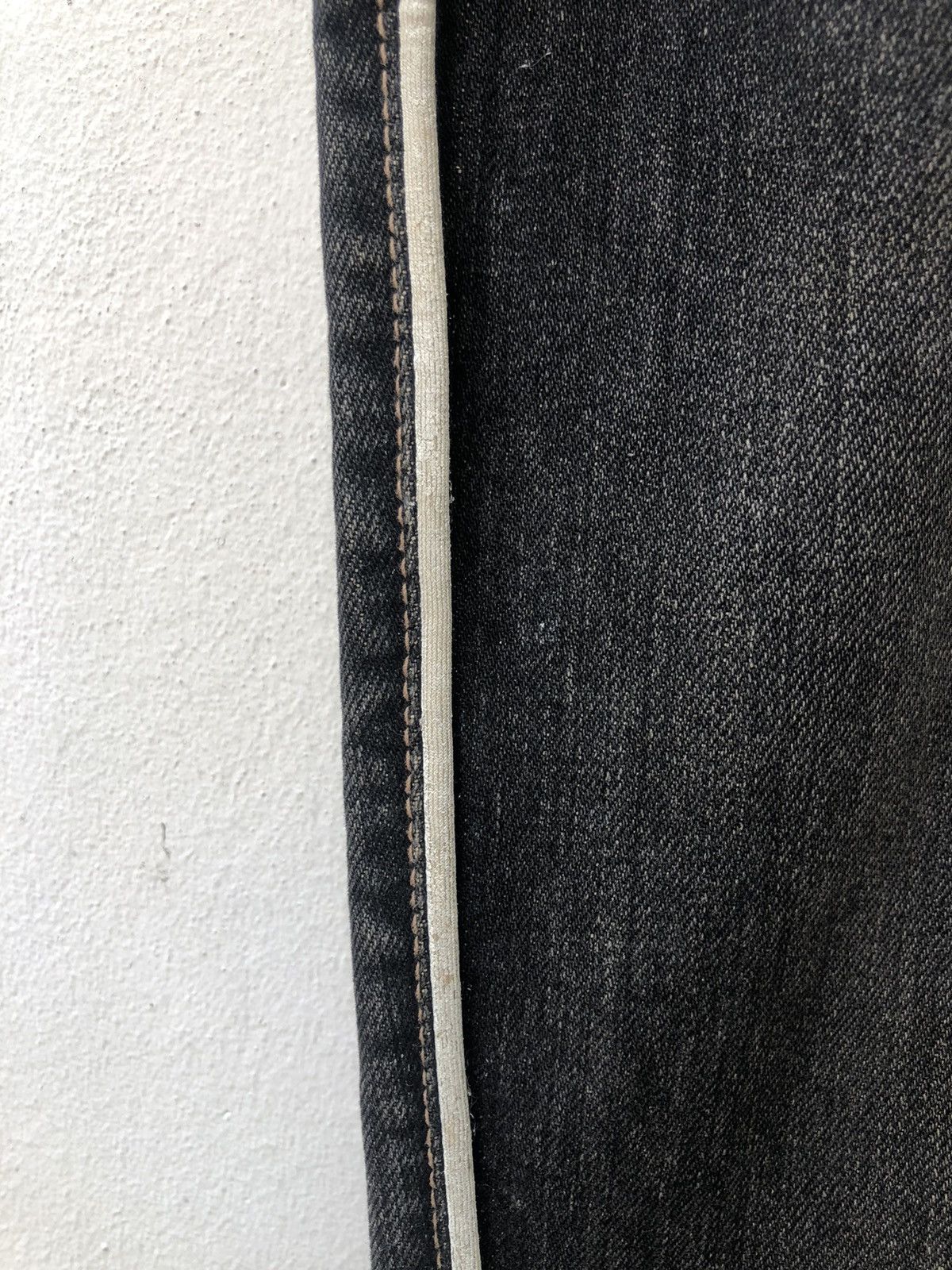 Vintage PPFM Distressed White Side Striped Denim Jeans Size US 31 - 5 Thumbnail