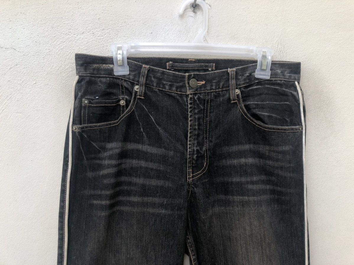 Vintage PPFM Distressed White Side Striped Denim Jeans Size US 31 - 2 Thumbnail