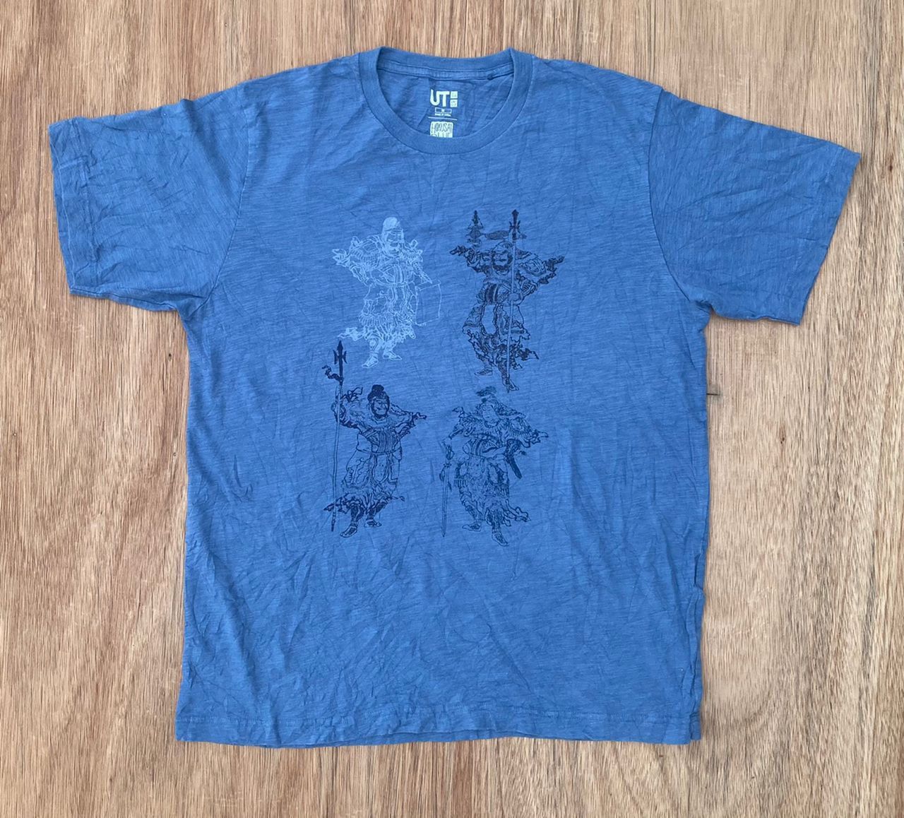Anime × Japanese Brand × Uniqlo vintage tee E 1 hokusai blue uniqlo Size US M / EU 48-50 / 2 - 1 Thumbnail