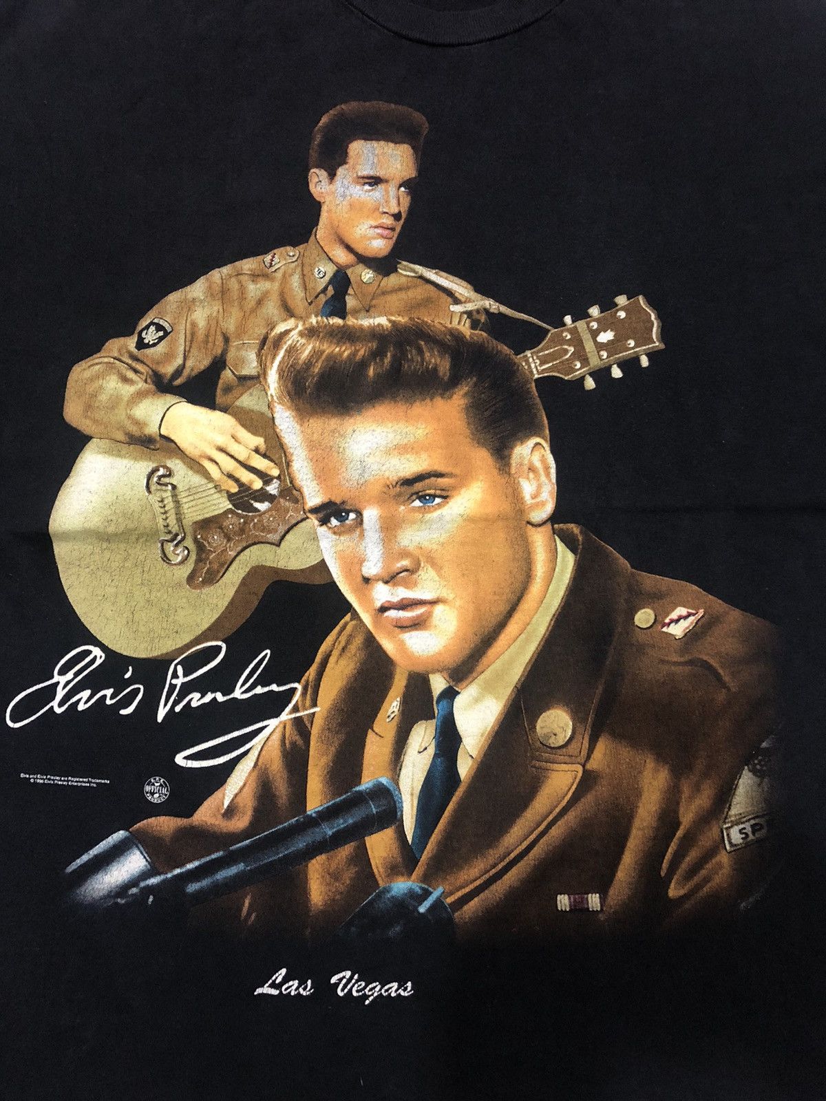 Vintage 90s Elvis Presley Tee Las Vegas Size US XXL / EU 58 / 5 - 2 Thumbnail