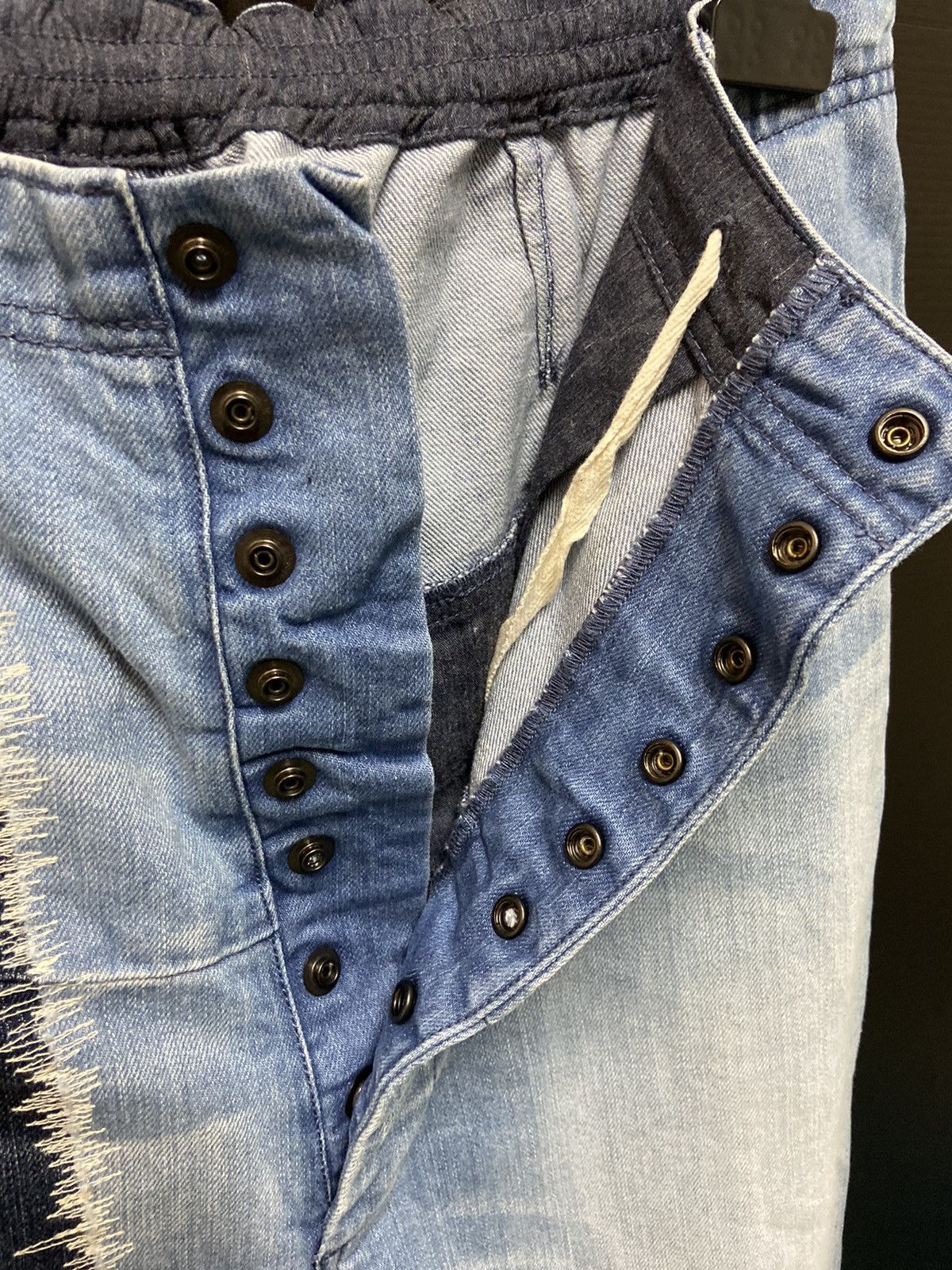 Japanese Brand Japanese Aurora Blue Heaven Patchwork Distressed Denim Size US 33 - 7 Thumbnail