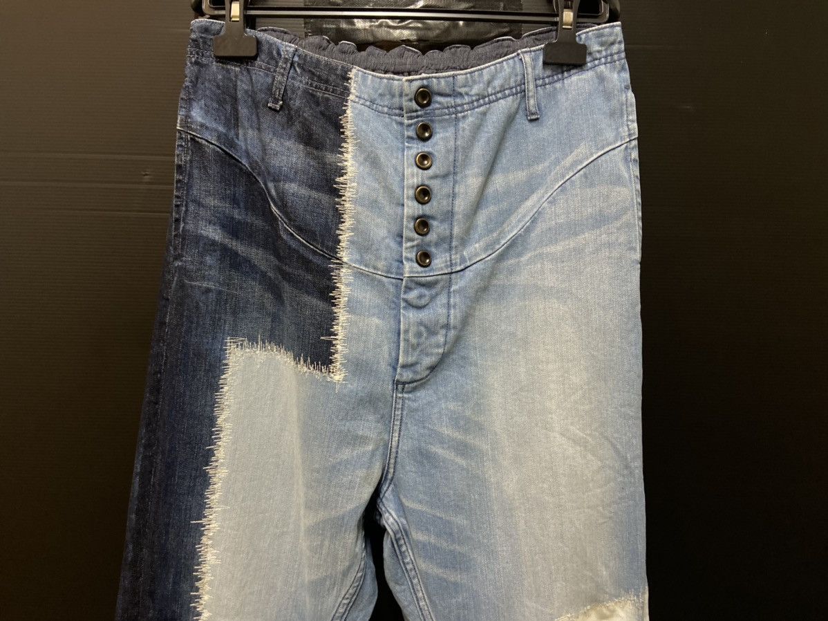 Japanese Brand Japanese Aurora Blue Heaven Patchwork Distressed Denim Size US 33 - 3 Thumbnail