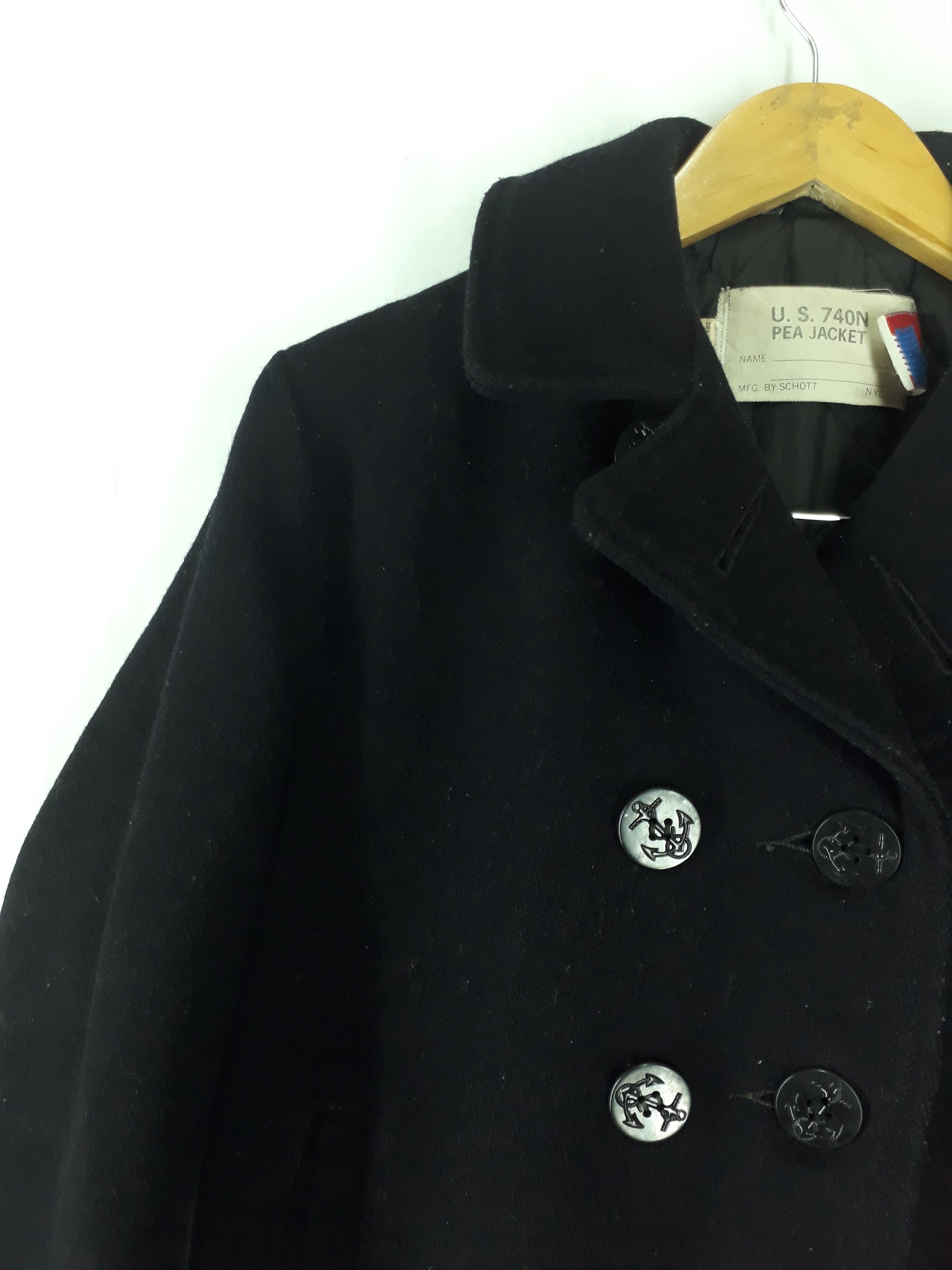 Schott Schott @ N.Y.C U.S. 740N Pea Jacket | Coat Wool Size US M / EU 48-50 / 2 - 3 Thumbnail