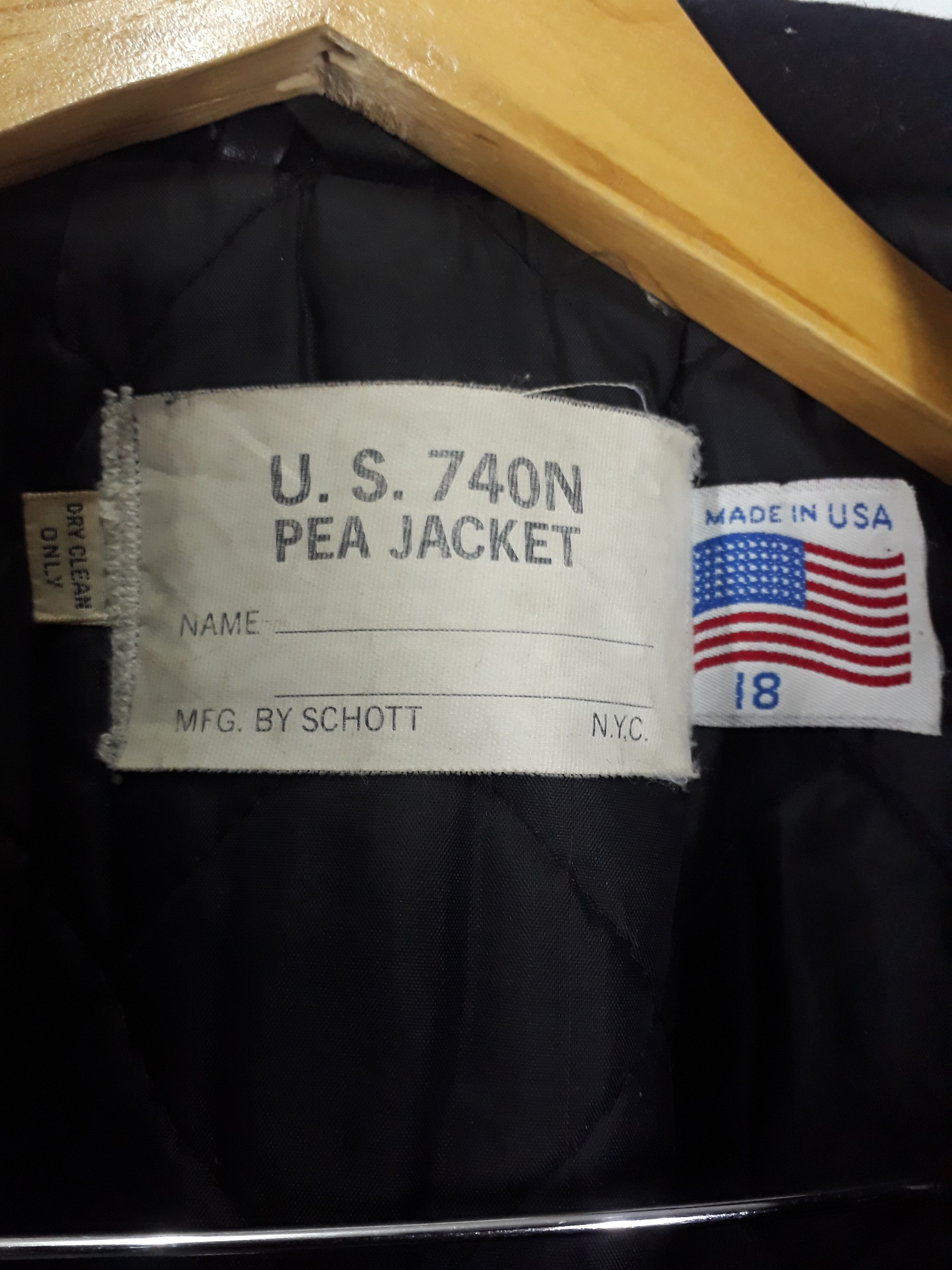 Schott Schott @ N.Y.C U.S. 740N Pea Jacket | Coat Wool Size US M / EU 48-50 / 2 - 9 Thumbnail