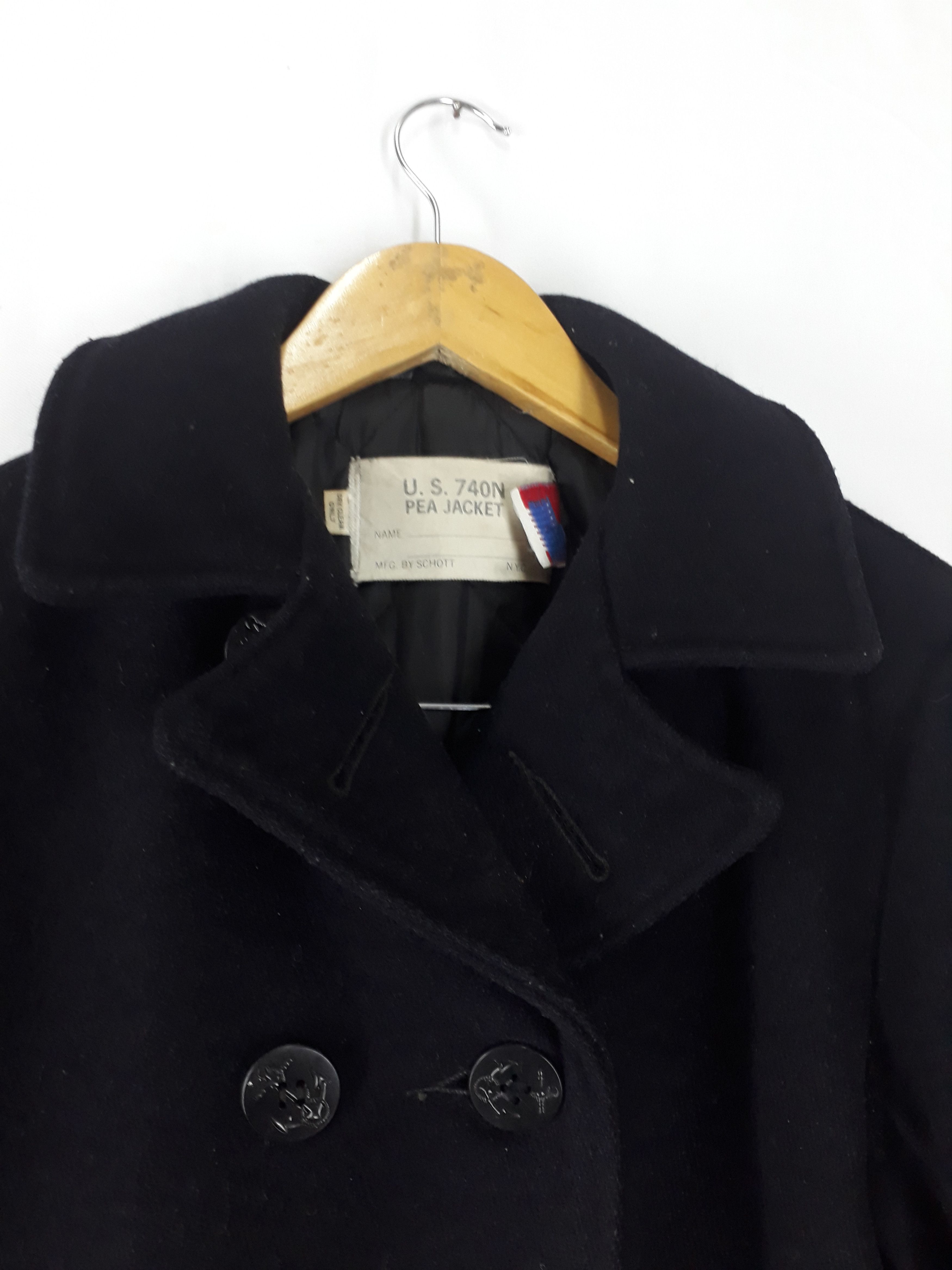 Schott Schott @ N.Y.C U.S. 740N Pea Jacket | Coat Wool Size US M / EU 48-50 / 2 - 4 Thumbnail